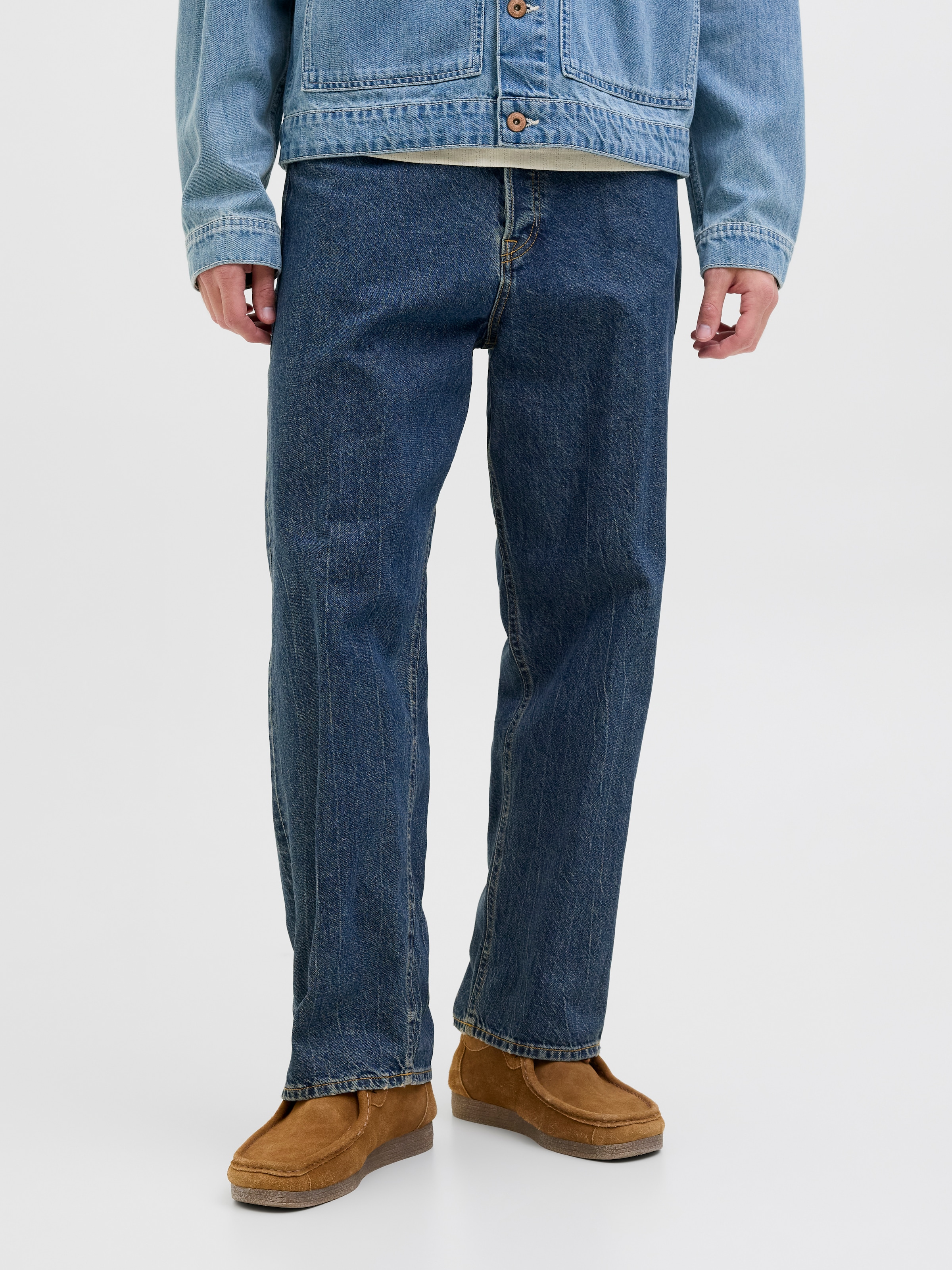 Jack & Jones Relax-fit-Jeans "JJIEDDIE mit hoher Taille und lockerer Passform" Baumwolle, relaxed fit