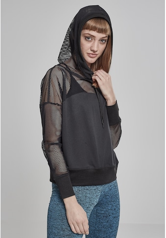 Rundhalspullover »Urban Classics Damen Ladies Mesh Hoody«, (1 tlg.)