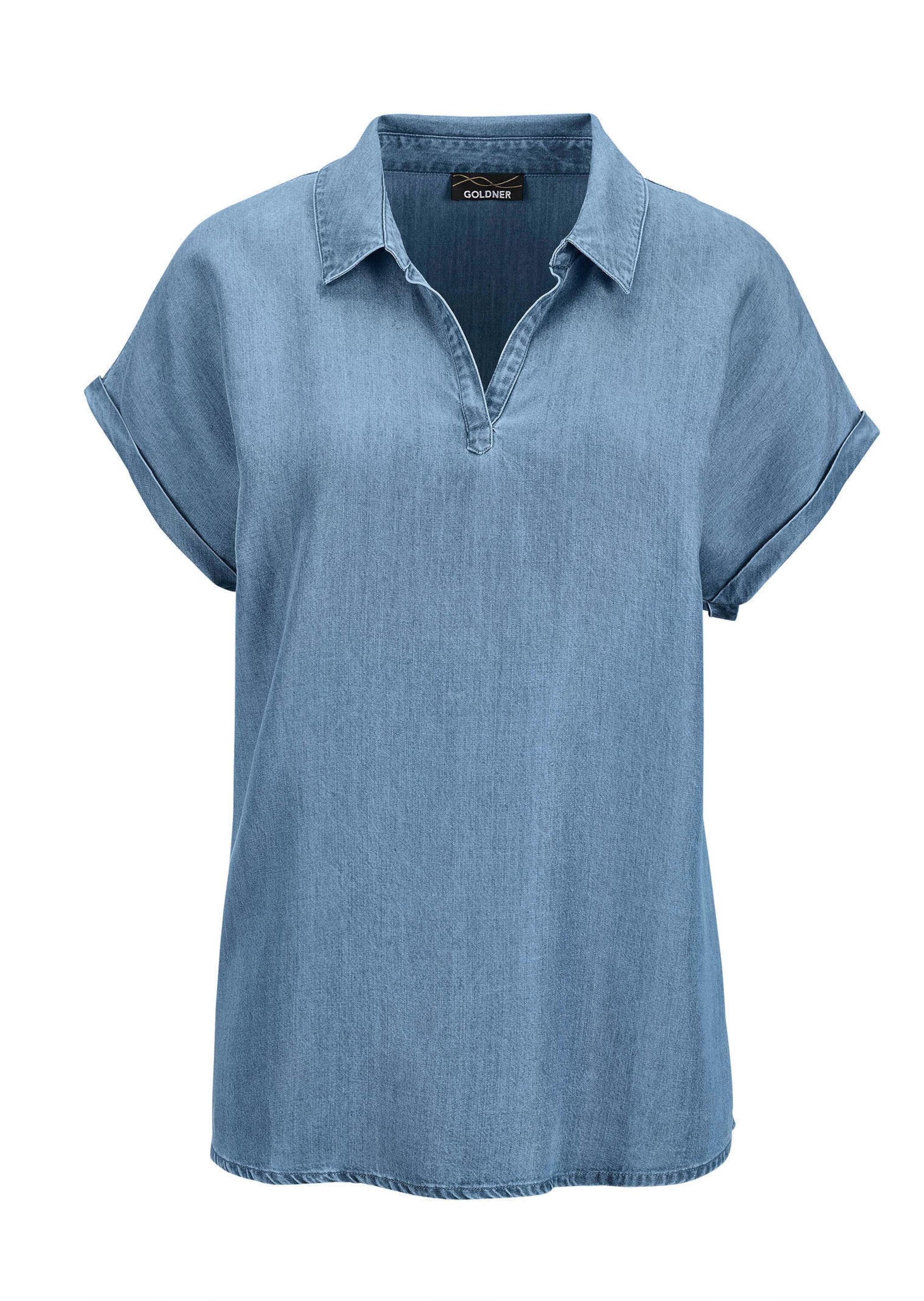 GOLDNER "Kurzgröße Leichte Bluse in Denim-Optik für Damen" Sonstige