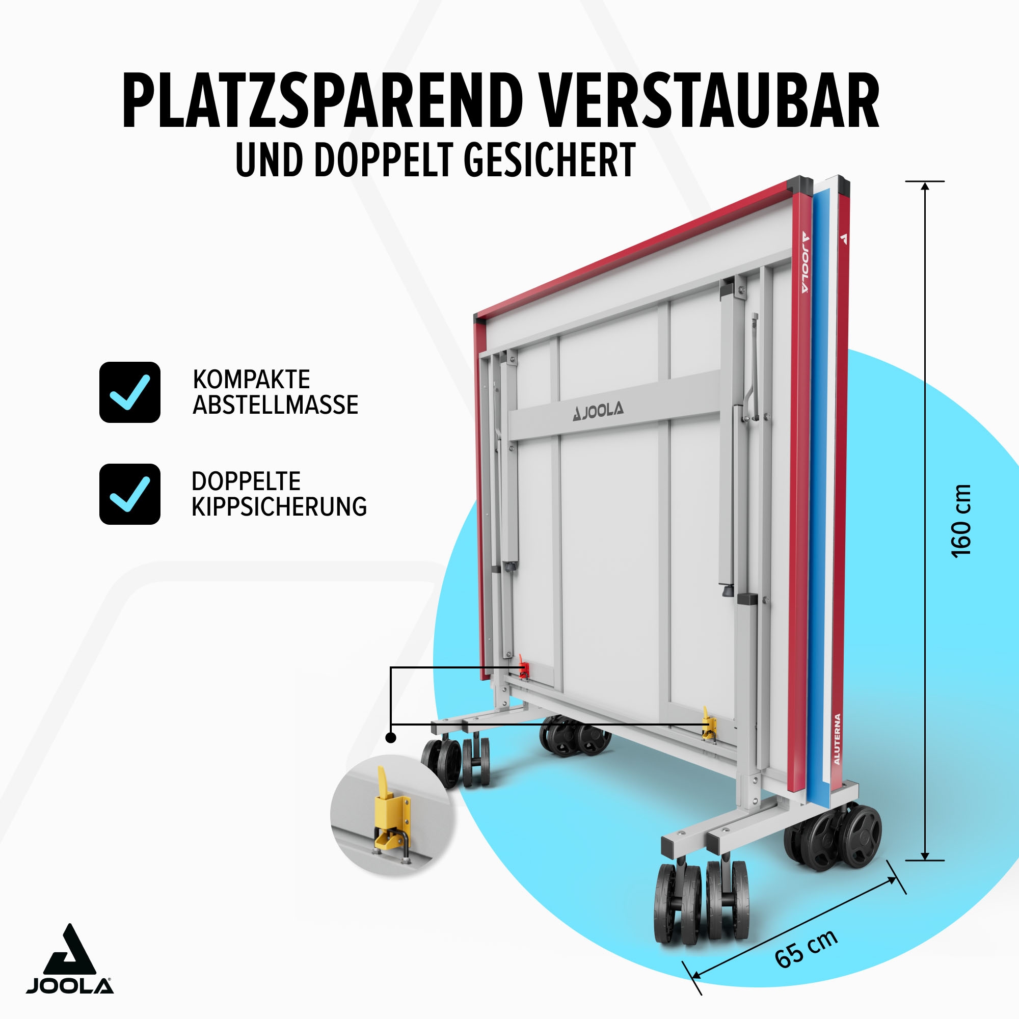 Joola Tischtennisplatte »JOOLA Tischtennisplatte Aluterna« doppelte Kippsicherung