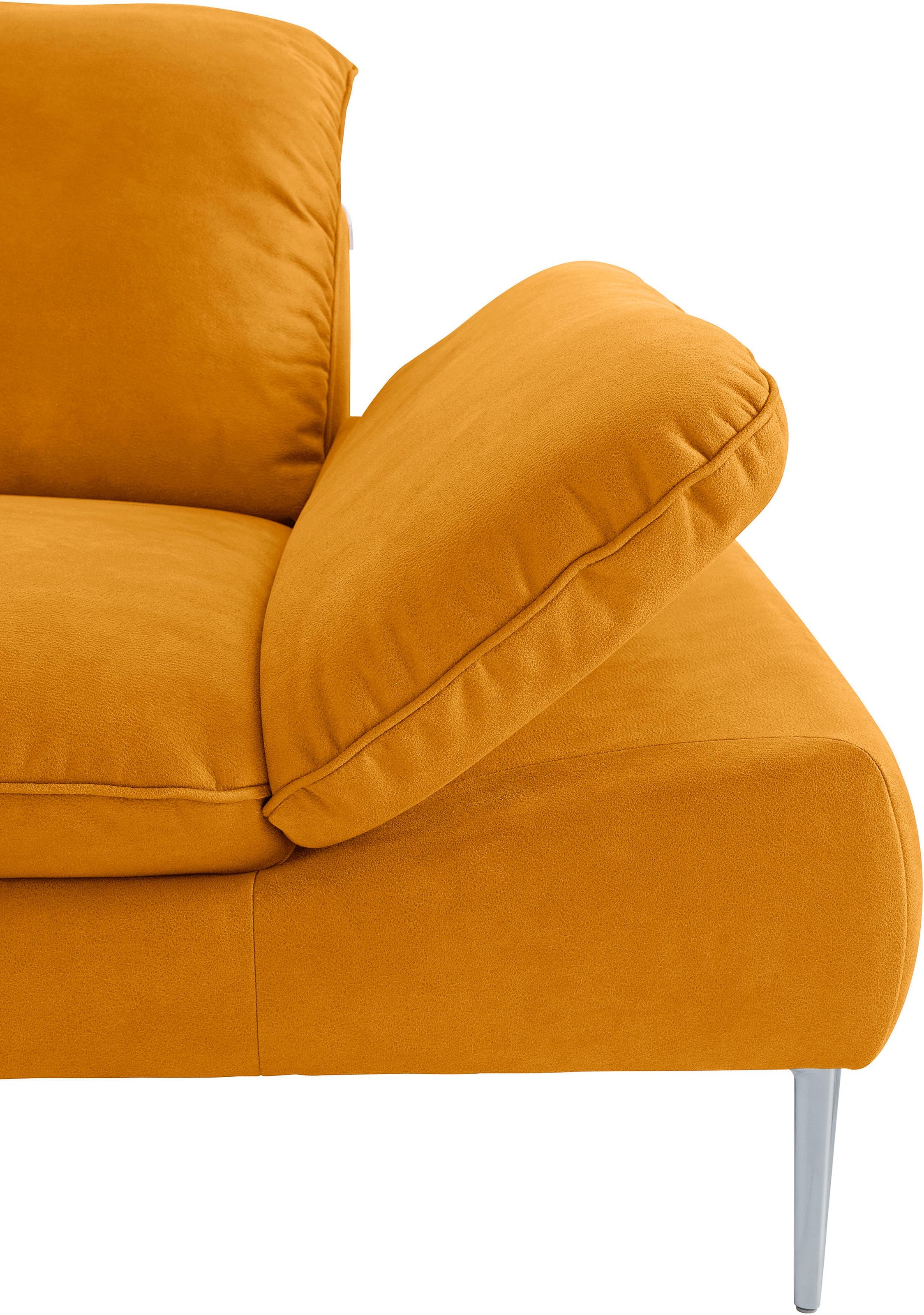 W.SCHILLIG Ecksofa »enjoy&MORE, Designsofa, elegant und bequem, L-Form«, mit Sitztiefenverstellung, Füße silber matt, Breite 310 cm
