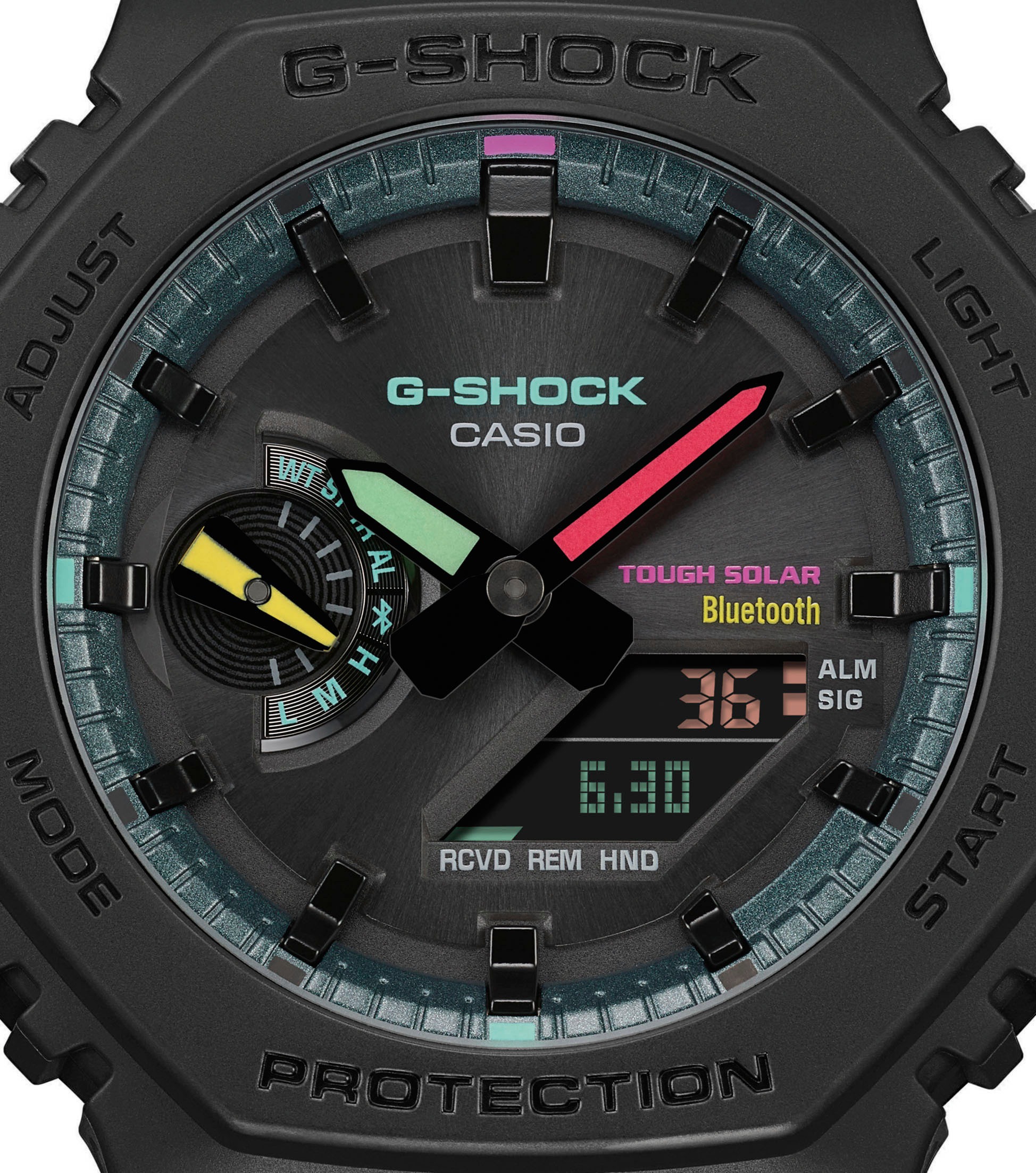 CASIO G-SHOCK Smartwatch »GA-B2100-1A1ER«, Armbanduhr, Herrenuhr, Bluetooth, digital, bis 20 bar wasserdicht)