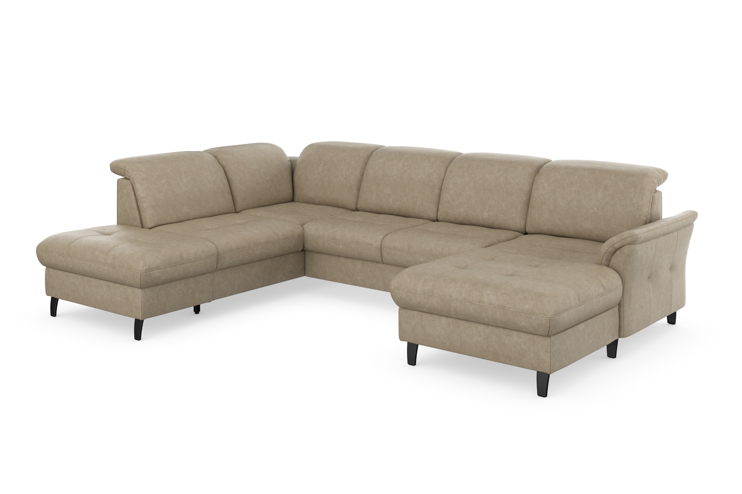 sit&more Wohnlandschaft »Maggiore U-Form«, wahlweise mit Kopfteilverstellung, Bettfunktion und Stauraum