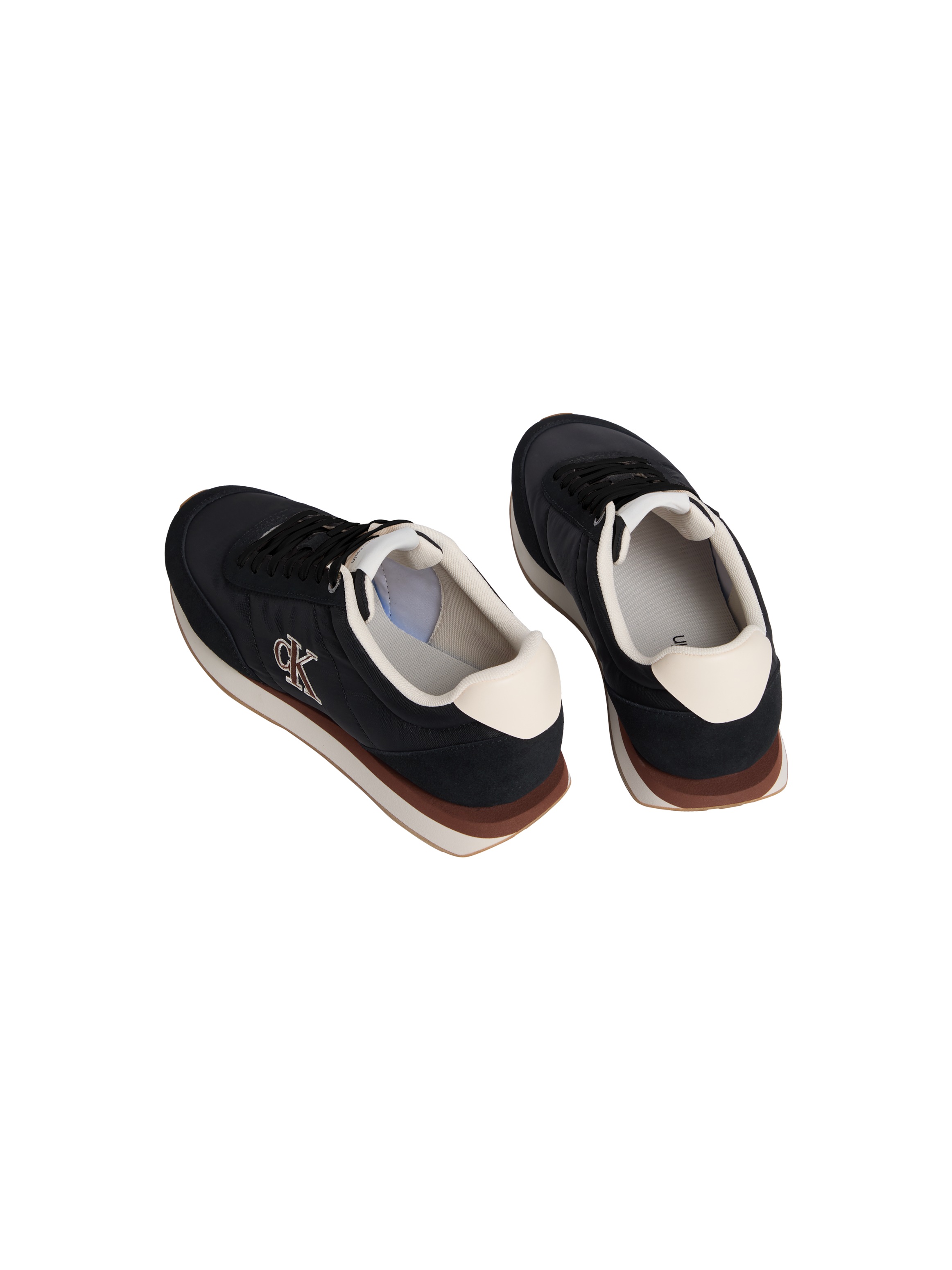 Calvin Klein Jeans Retro Runner Ess Mix Mat Sneaker Black/White/Brown 42 2