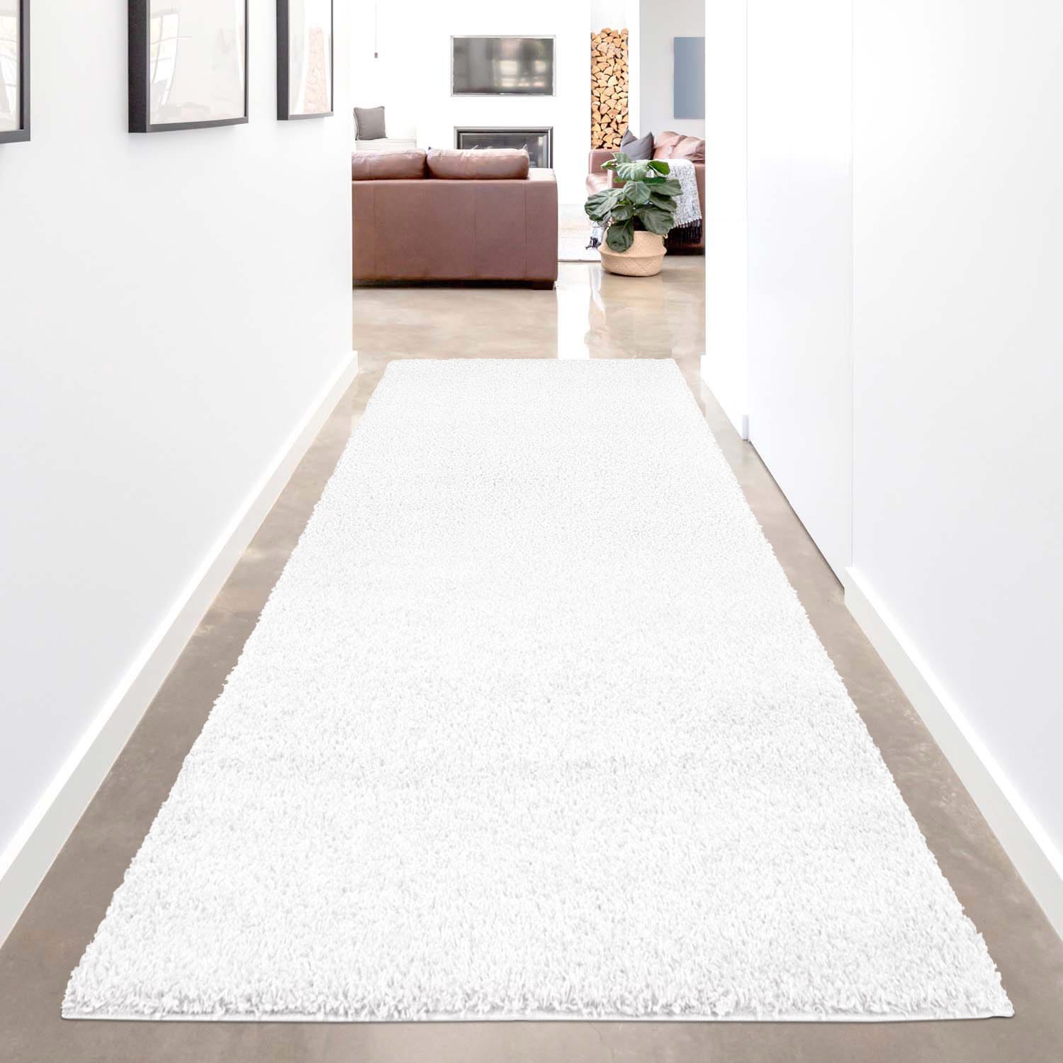 Carpet City Hochflor-Läufer "Shaggi uni 500", rechteckig, Shaggy-Teppich, Uni Farben, ideal für Flur & Diele, Langflor, 
