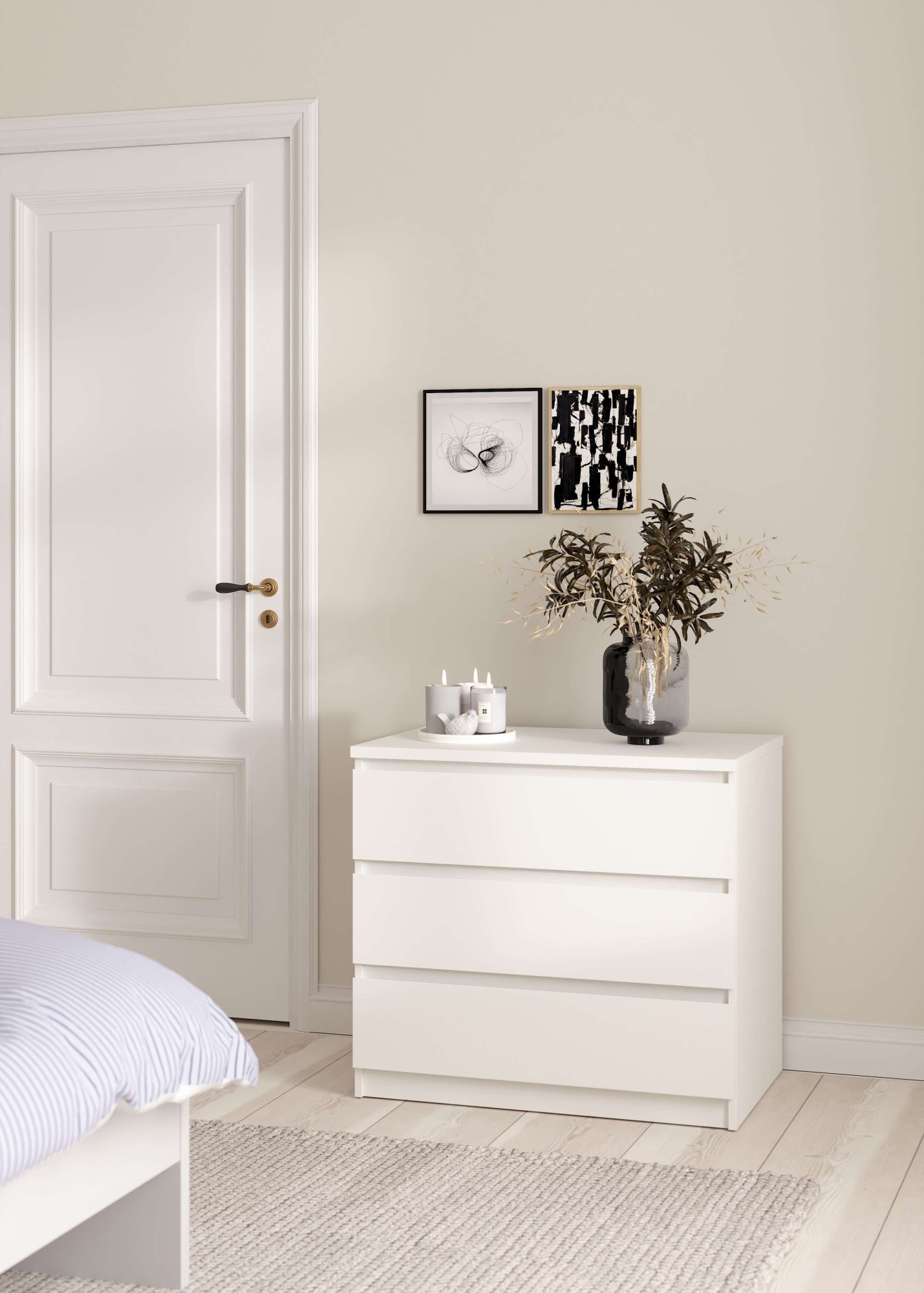 Home affaire Kommode "Naia" Modern, mehrere Farben,abgerundete Schubladenkanten auf Metallgleiter