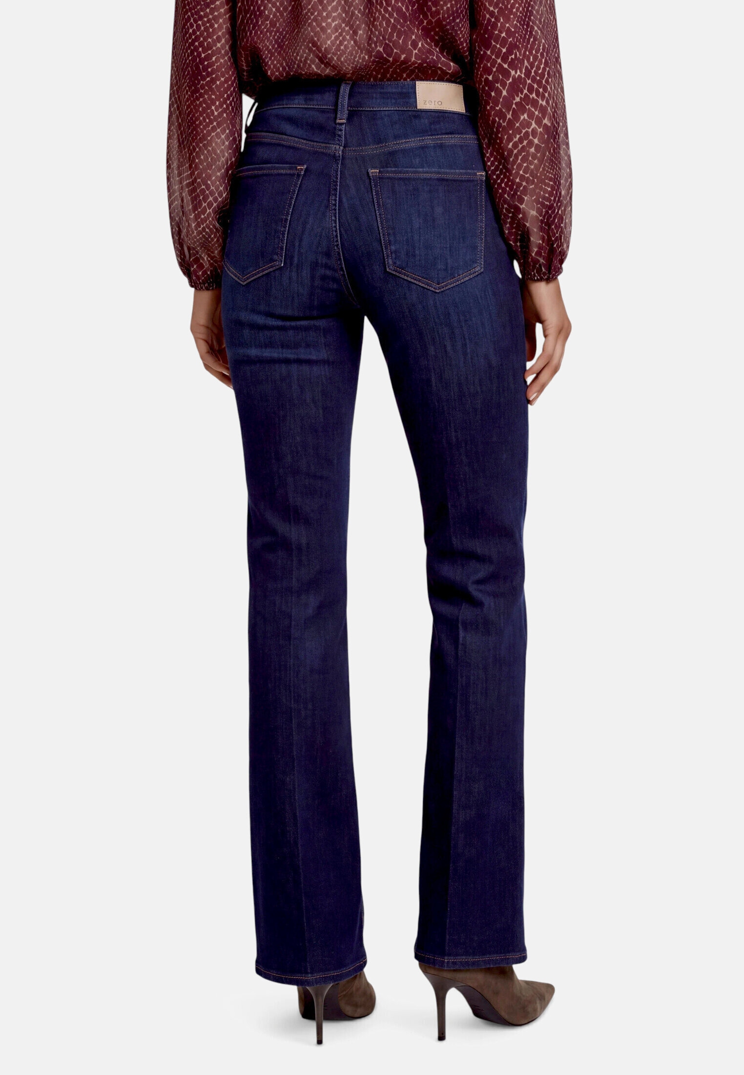 Zero Bequeme Jeans »Damen fit Hose mit Bügelfalte«