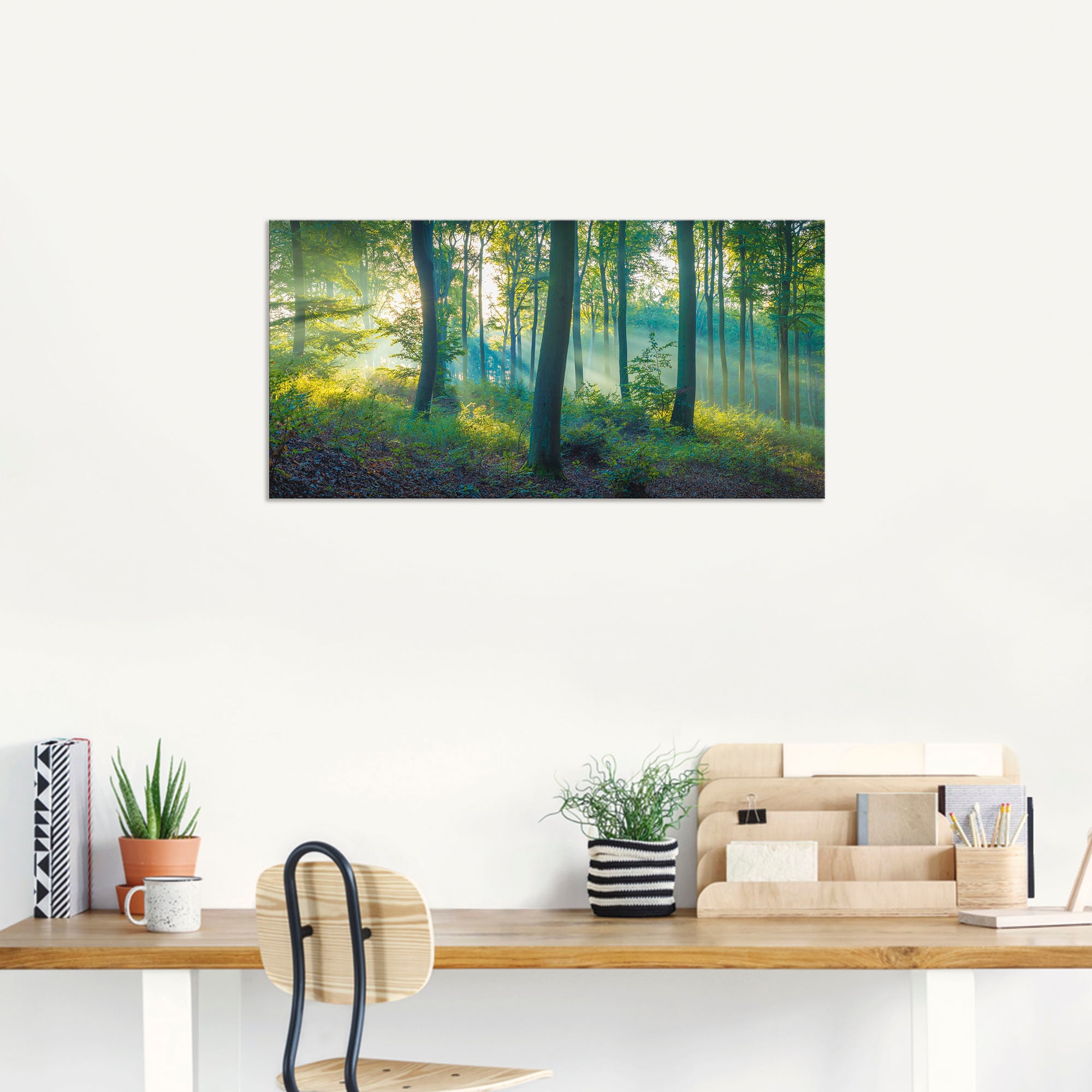 Artland Wandbild »Wald Panorama«, Waldbilder, (1 St.), als Alubild, Outdoorbild, Leinwandbild, Poster, Wandaufkleber