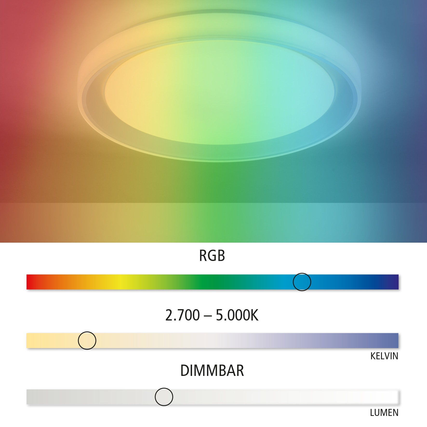 Leuchten Direkt 1 Deckenleuchte »Ls-DISC«, | flammig-flammig, BAUR Smarthome LED fähig