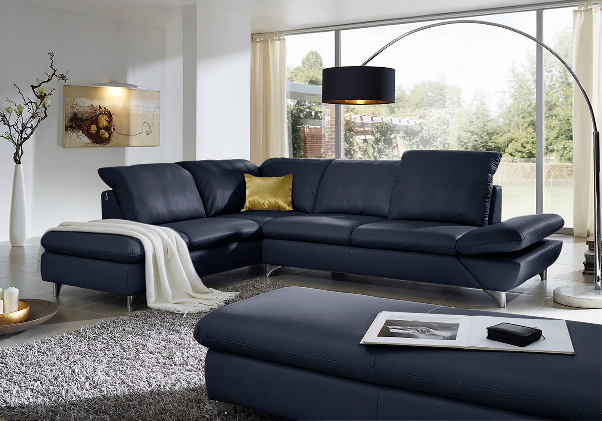 W.SCHILLIG Ecksofa "Taoo, elegant und zeitlos, bequem, L-Form, Breite 296cm" mit Sitziefenverstellung & Kopfteilverstellung