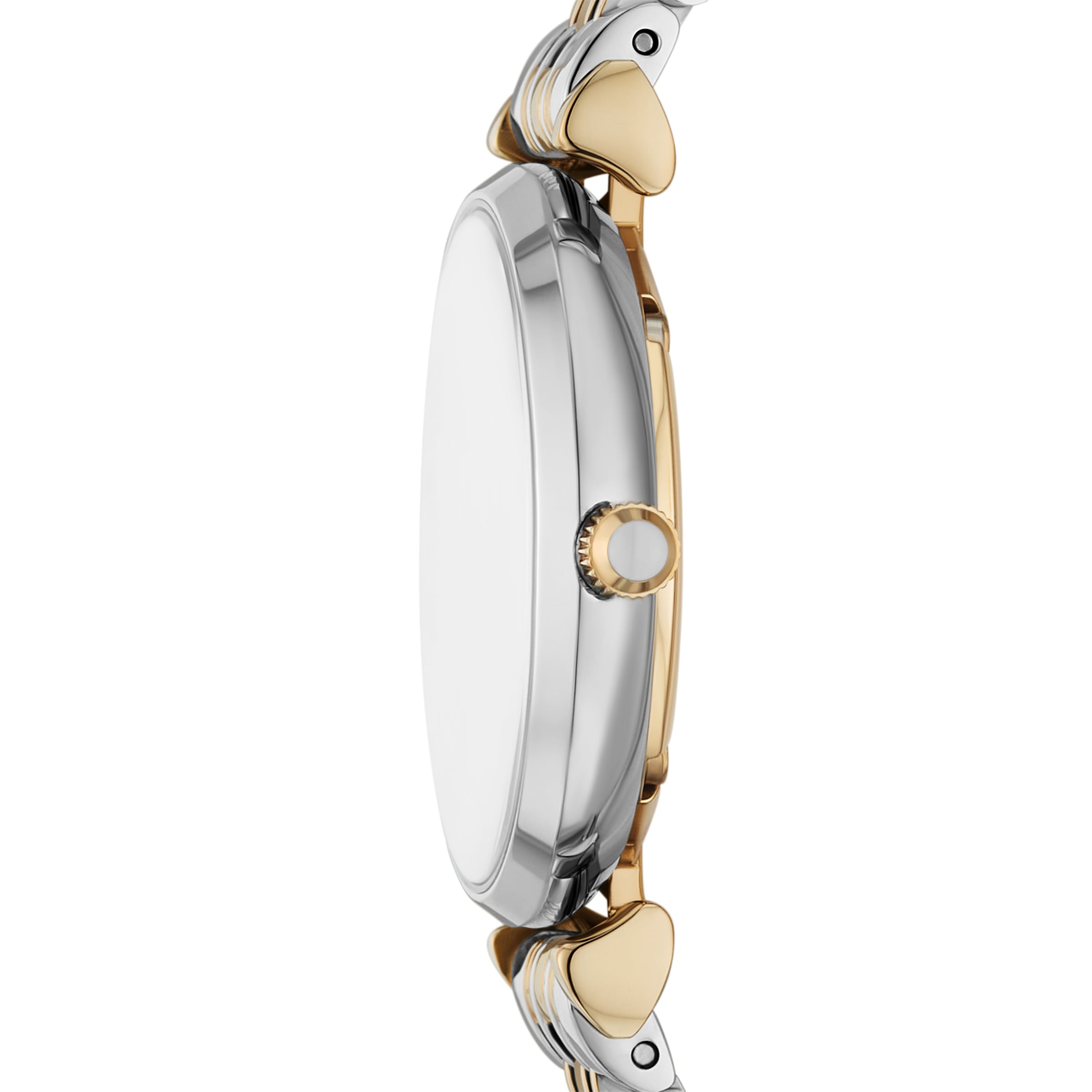 Emporio Armani Quarzuhr, Armbanduhr, Damenuhr, Edelstahlarmband, analog, Glassteine