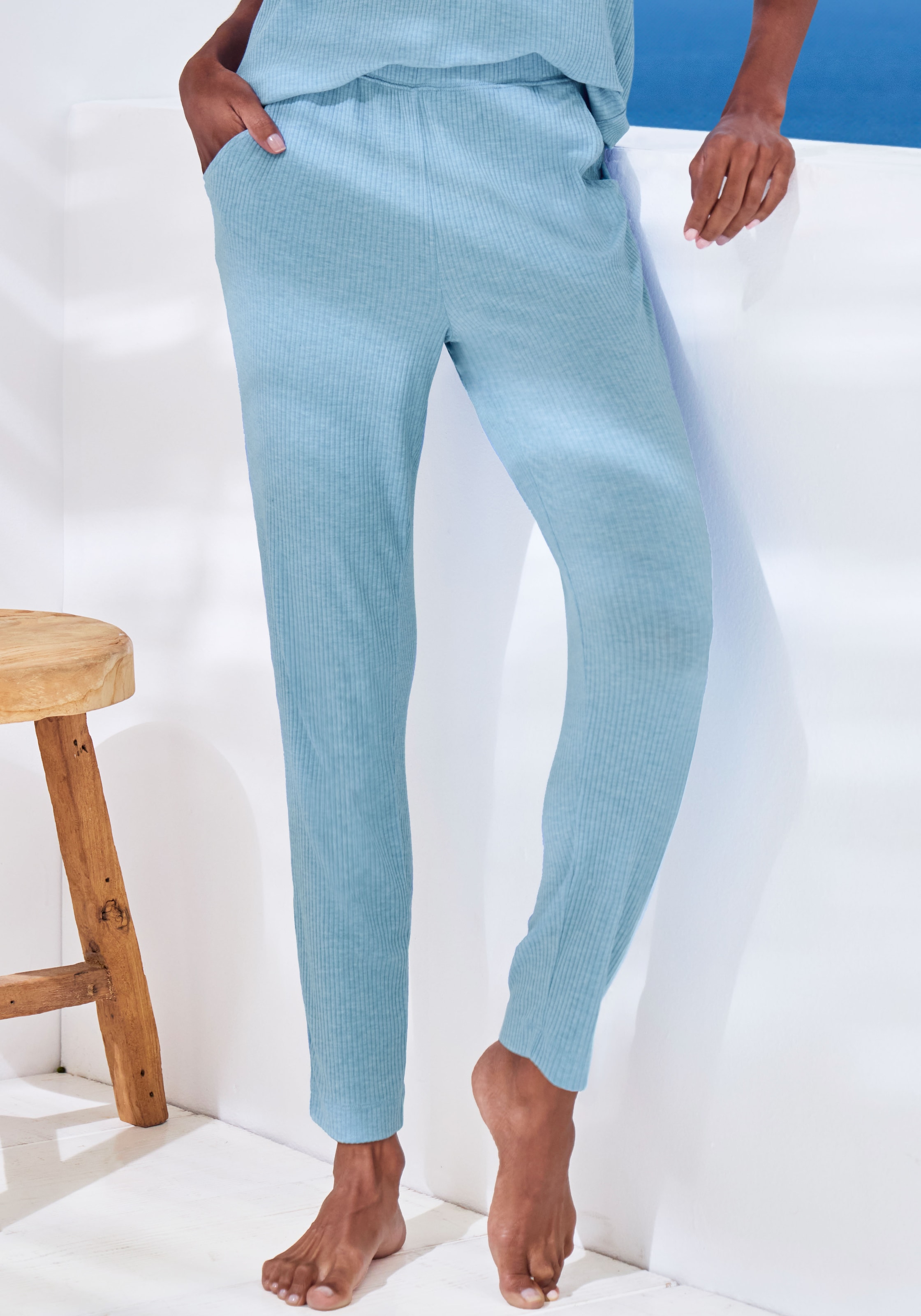 s.Oliver Pyjamahose, in elastischer 4x4 Rippware günstig online kaufen