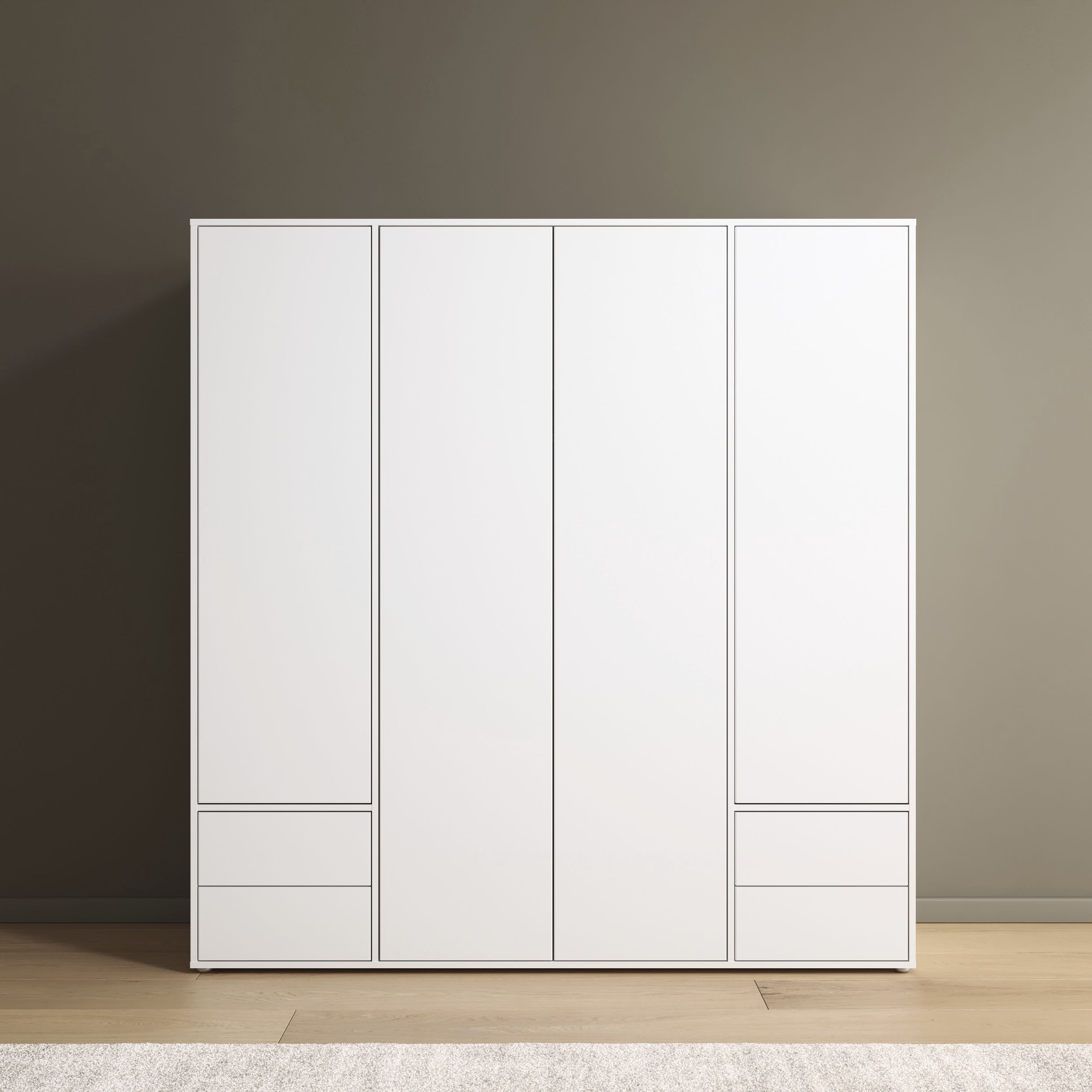 rauch "Kleiderschrank Schrank Garderobe Wäscheschrank NABILA viel Stauraum" in 3 verschiedenen Ausstattungen BASIC/CLASSIC/PREMIUM, mit 2 Schubladen und Push-to-Open Funktion TOPSELLER MADE IN GERMANY