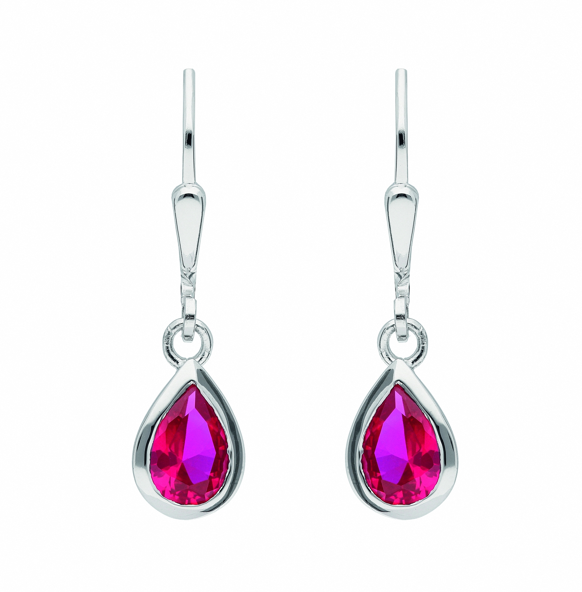 Adelia's 925 Sterlingsilber Ohrhänger Rot