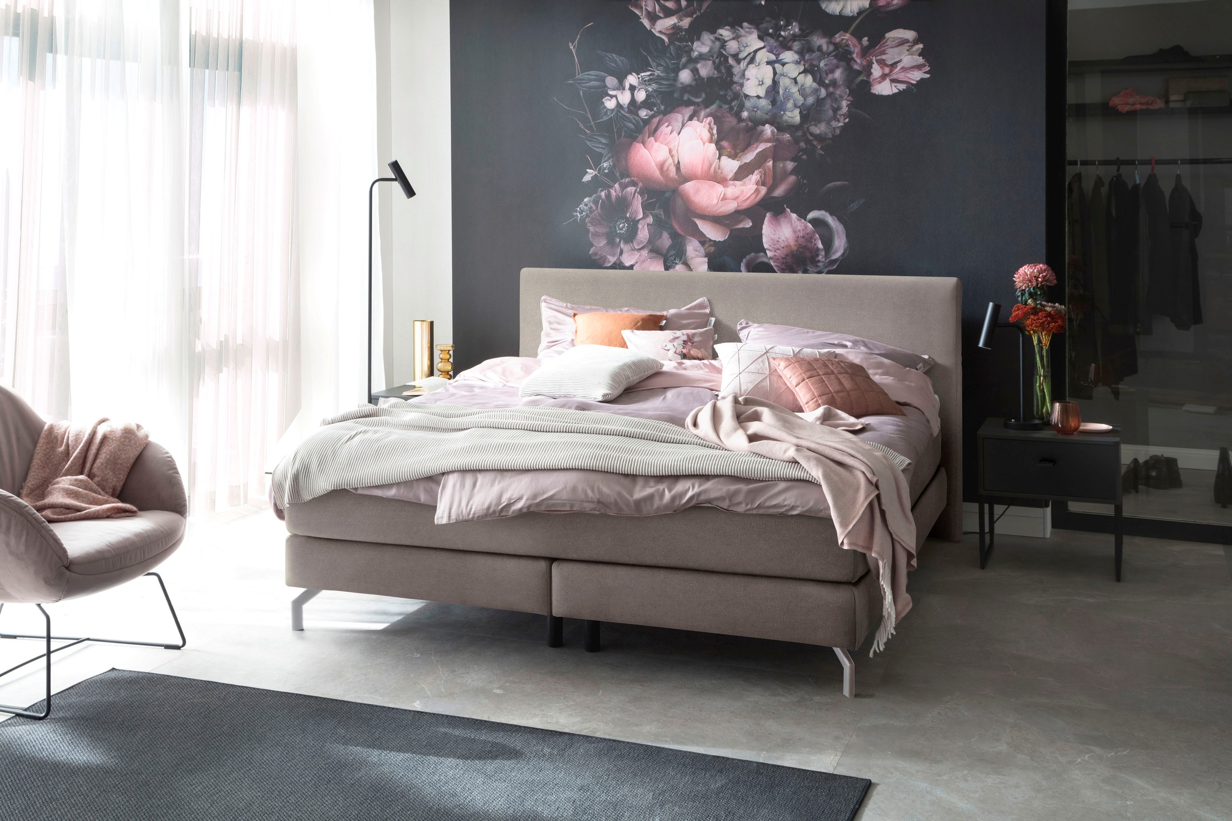 SCHÖNER WOHNEN-Kollektion Boxspringbett »VITA«, Füße Metall Chrom kaufen