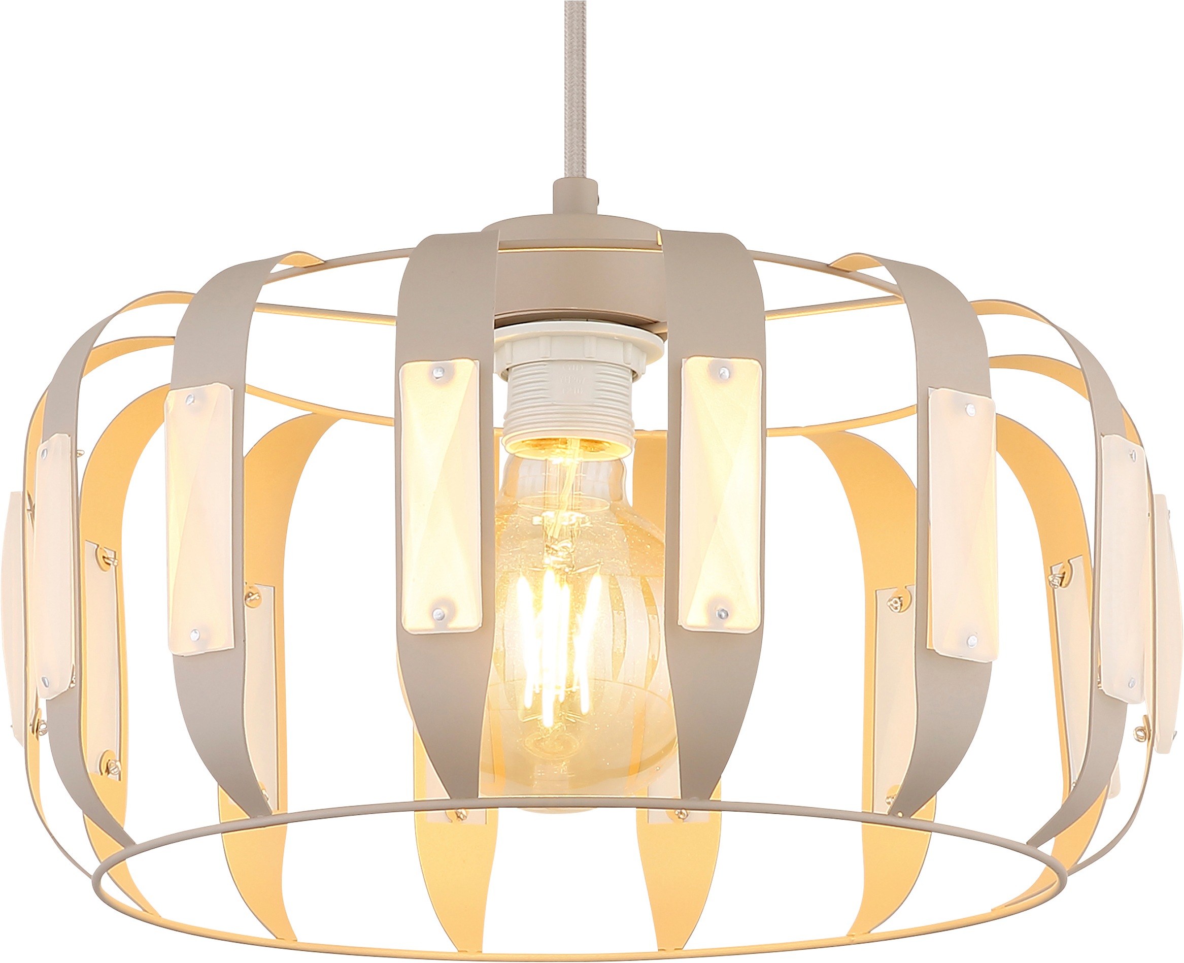 GLOBO LIGHTING Hängeleuchte »ARLEN« E27 1 Stk. Hängeleuchte mit Kristallen, elegant, edel & dekorativ