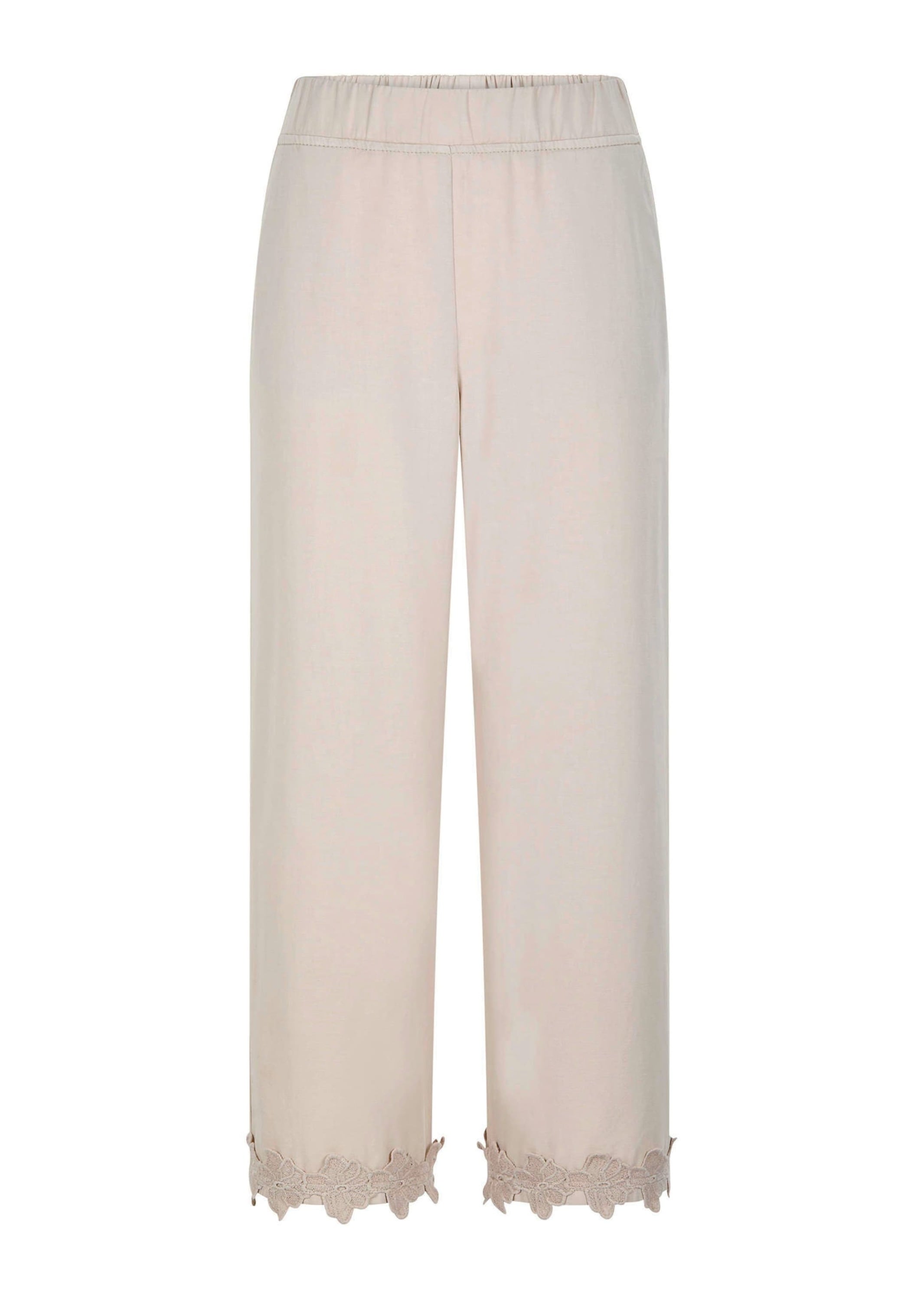 GOLDNER Stoffhose "Culotte VERA mit Spitzenbordüre" günstig online kaufen