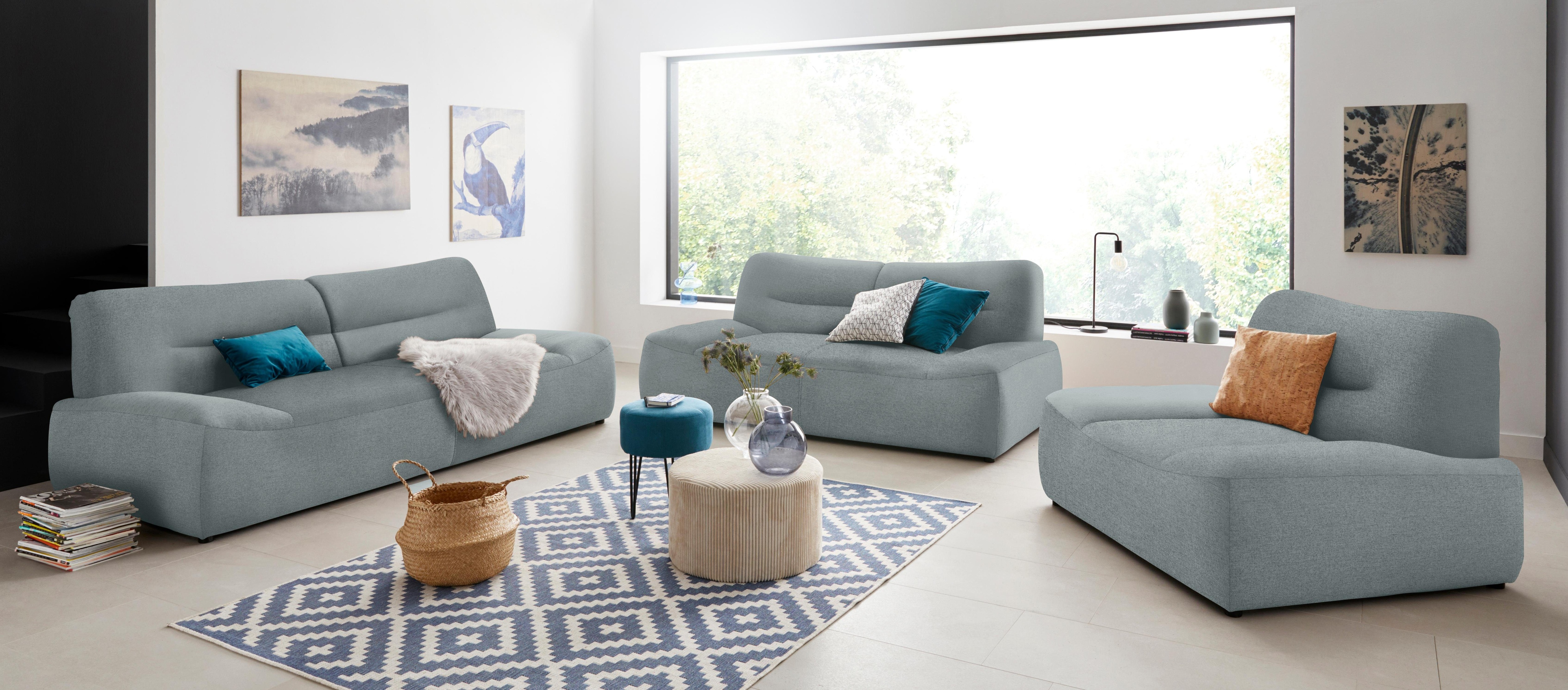 Thumbnail - DOMO collection 2-Sitzer "Cesena modernes Sofa mit flachen Armlehnen, komfortabel" fester Sitzkomfort, frei im Raum stel...