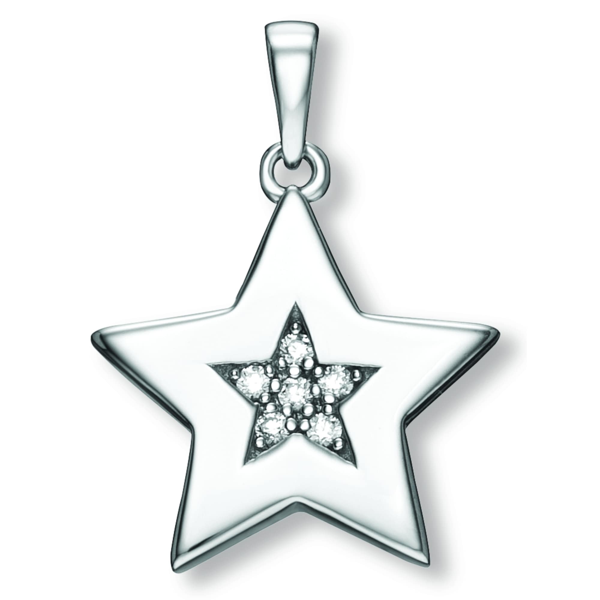 ONE ELEMENT Zirkonia Stern Pendant Silver