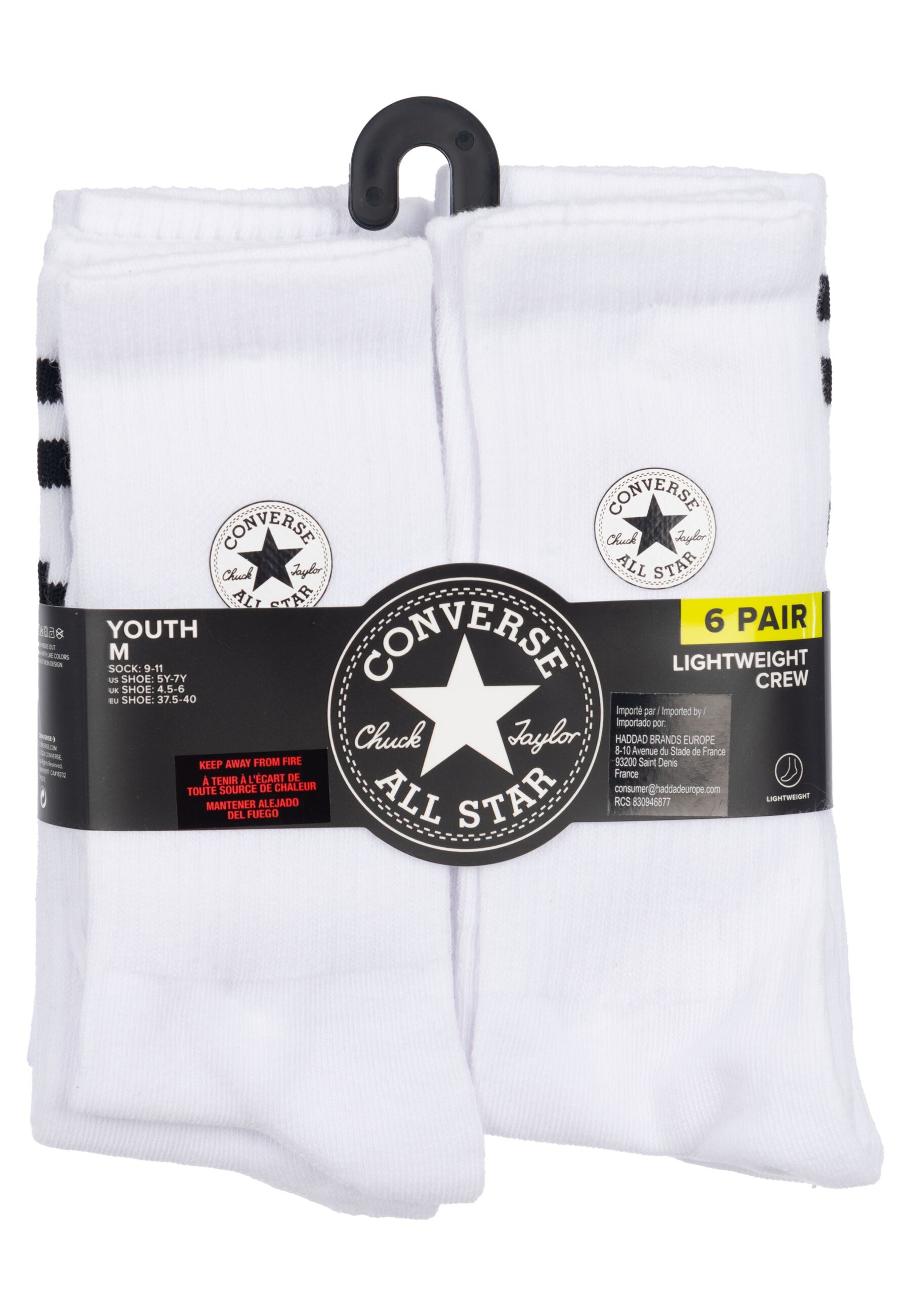 Converse Sportsocken »CHUCKPATCH COTTON 6PK CREW«, (6 Paar), für Kinder