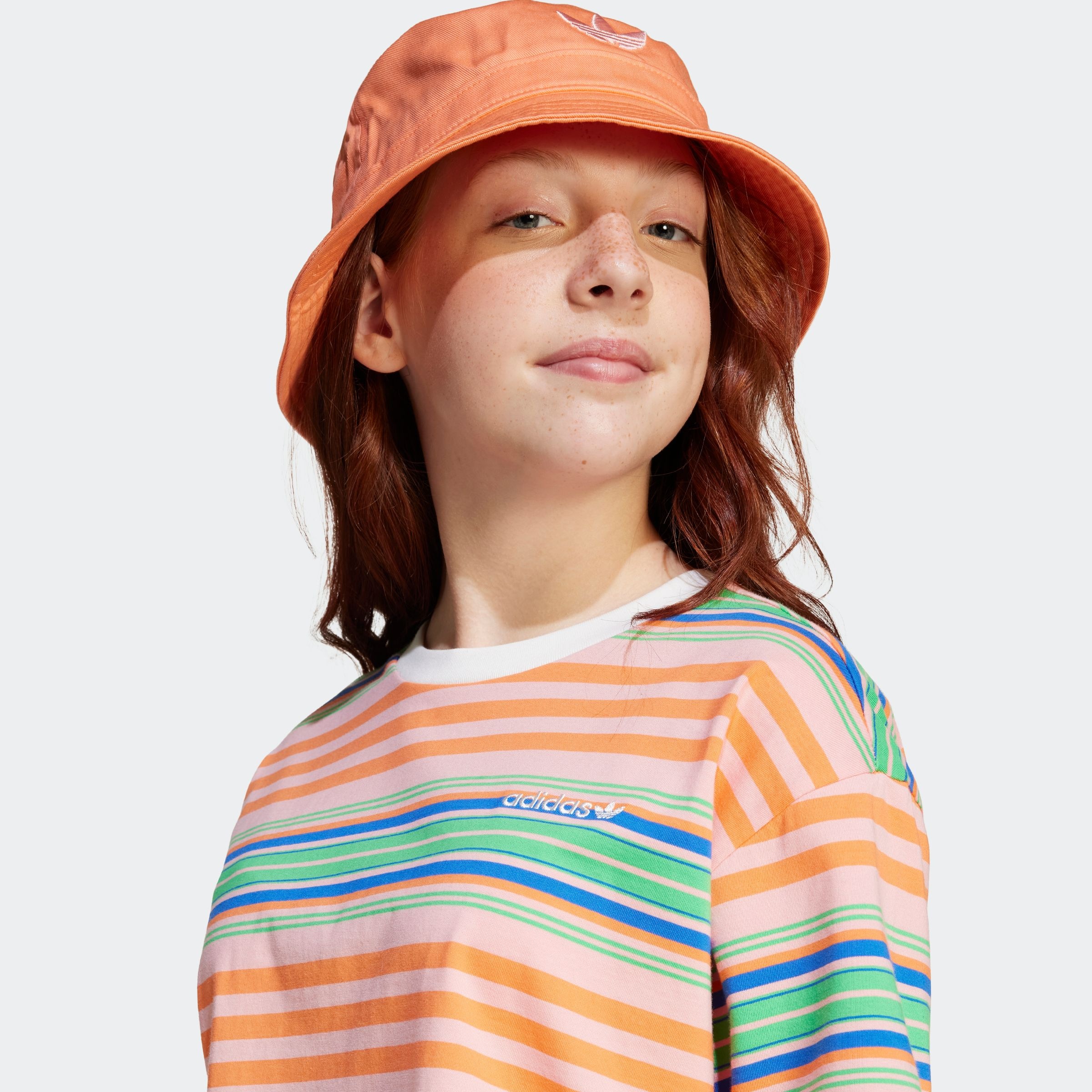 Thumbnail - adidas Originals T-Shirt "STRIPED KIDS CROP" für Kinder und Teens, lockere Passform, kürzerer Schnitt