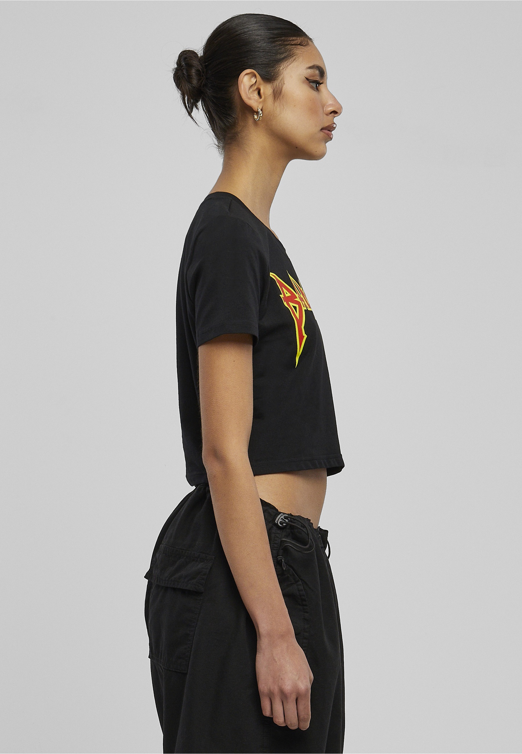 Miss Tee Kurzarmshirt »Miss Tee Damen Badgirls Cropped Tee« 1 Stk.