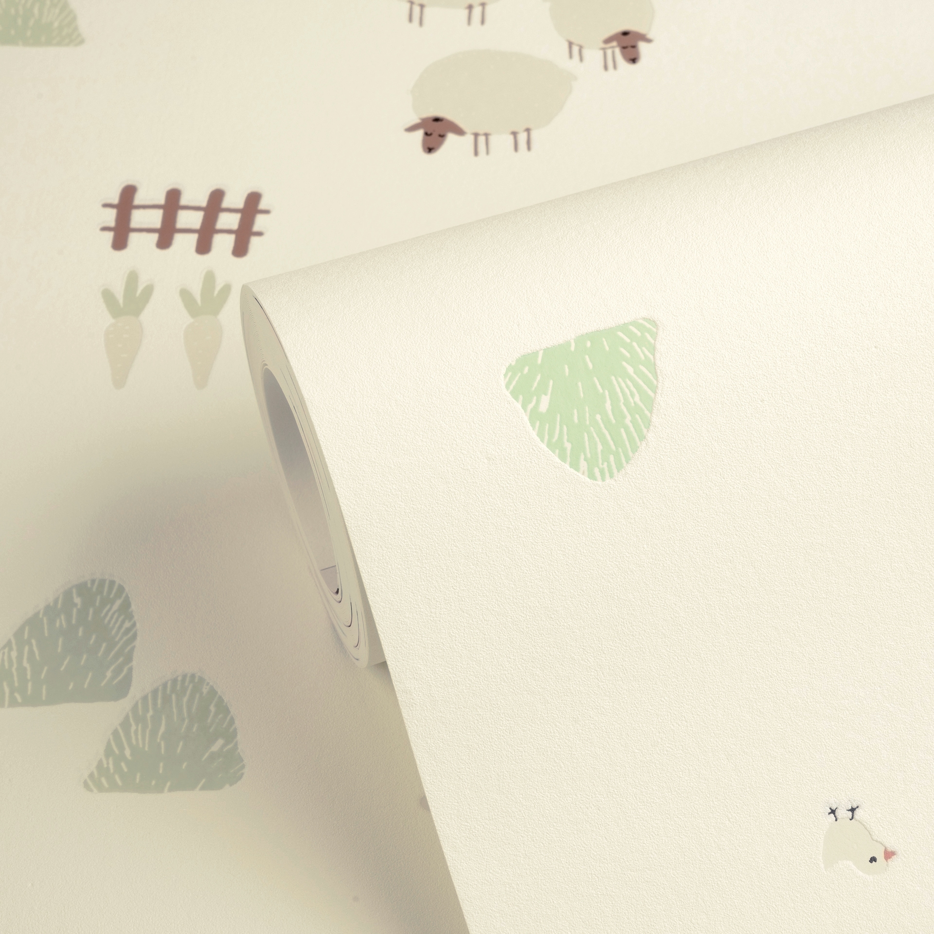 living walls Vliestapete »Kids Studio Bauernhof – Tier Vliestapete für Kinder« Motiv | grafisch | naturalistisch glatt Bauernhoftiere mit Kühen, Pferden, Schafen und Traktor