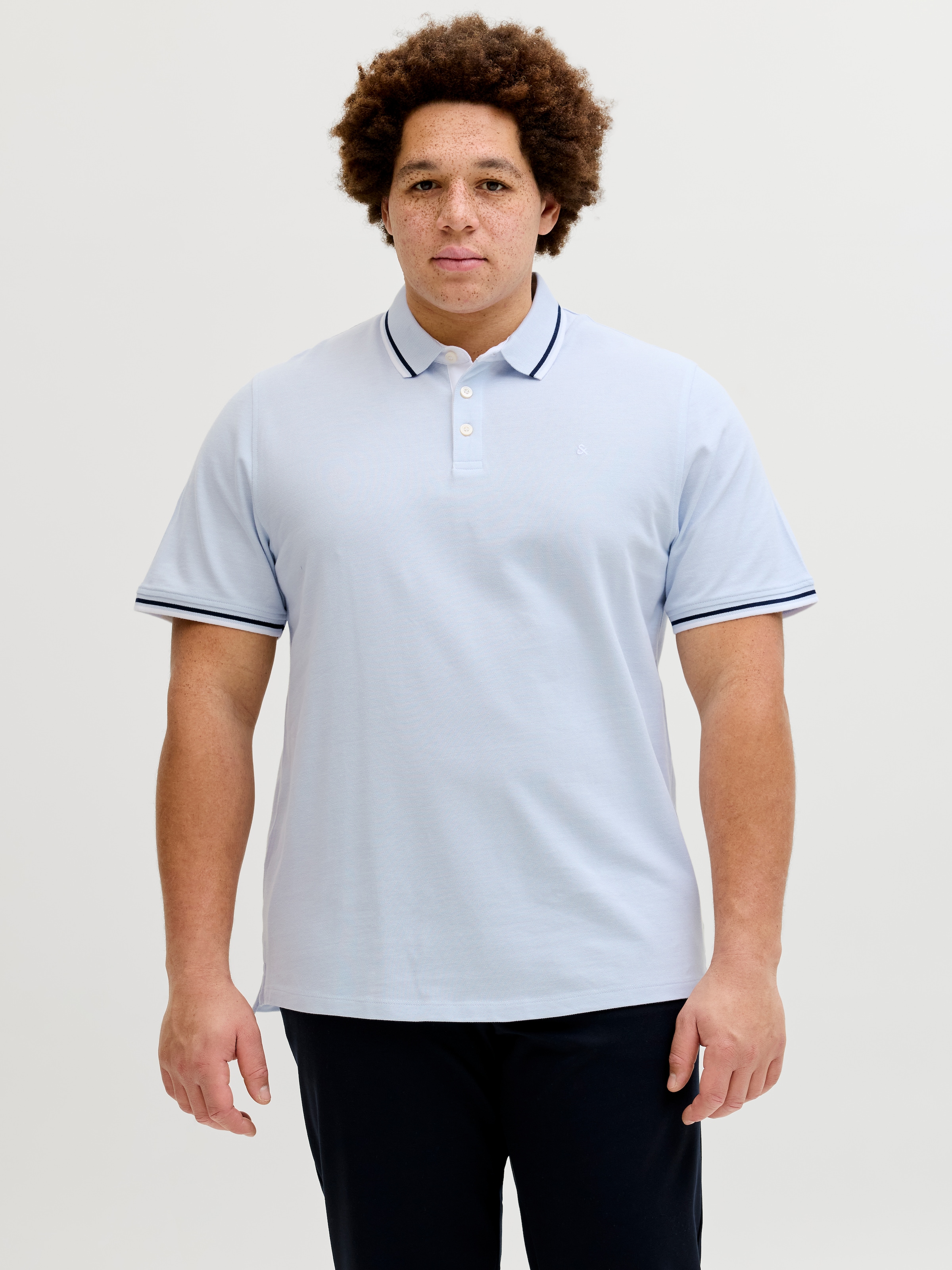 Jack & Jones PlusSize Poloshirt "JJEPAULOS POLO SS NOOS PLS" mit Logo Stick günstig online kaufen