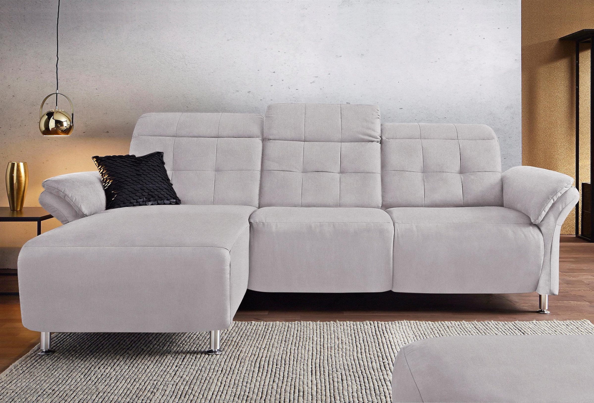 Home affaire Ecksofa "Manhattan L-Form" 2 Sitze mit elektrischer Relaxfunkt günstig online kaufen