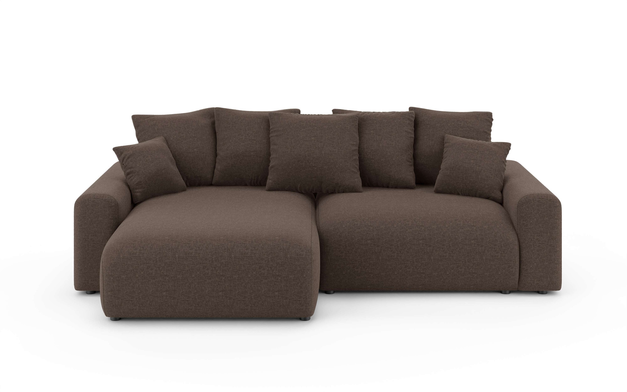 Home affaire Ecksofa »LAKESIDE klein mit Bettfunktion und Bettkasten, B/T/H 235/142/84 cm«, L-Form, Recamiere beidseitig montierbar, mit Wellenunterfederung