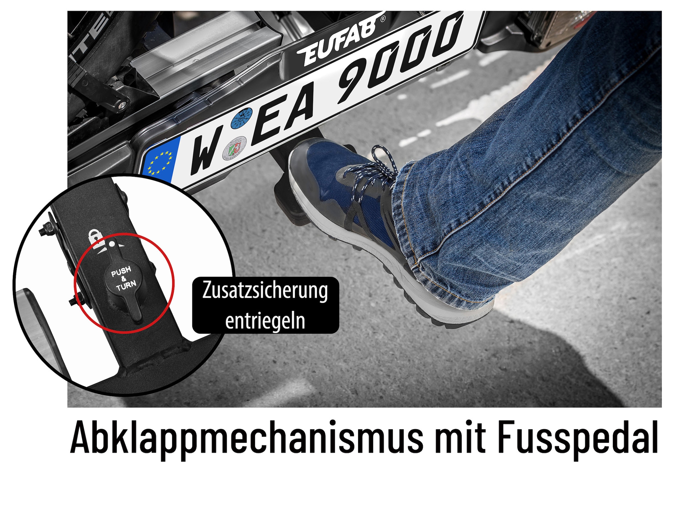 EUFAB Kupplungsfahrradträger »Fahrradträger BIKE LIFT für 2 Fahrräder«, benötigt Dauerplus auf Pin 9