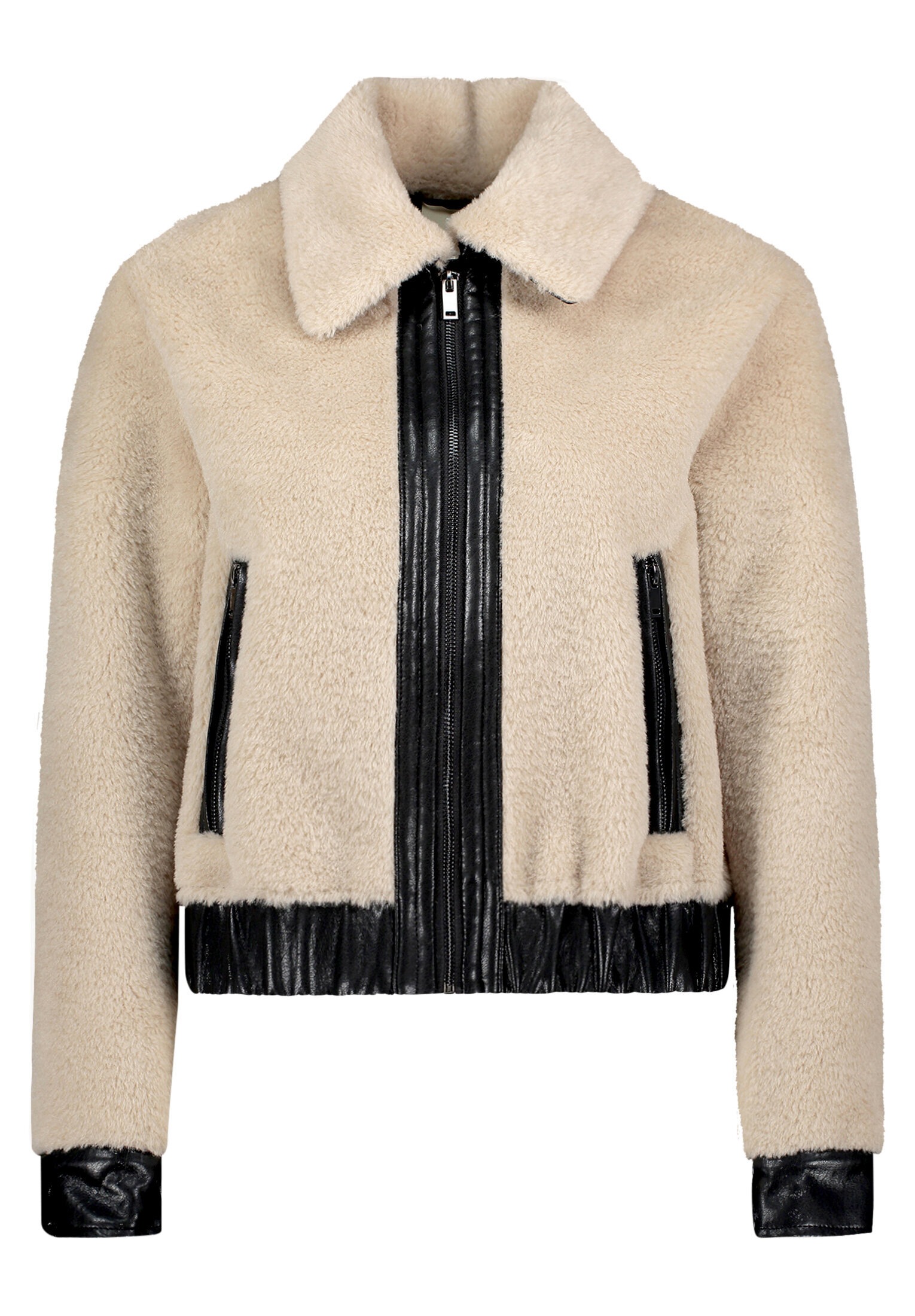 Amber & June Plüschjacke »Damen mit Kragen«