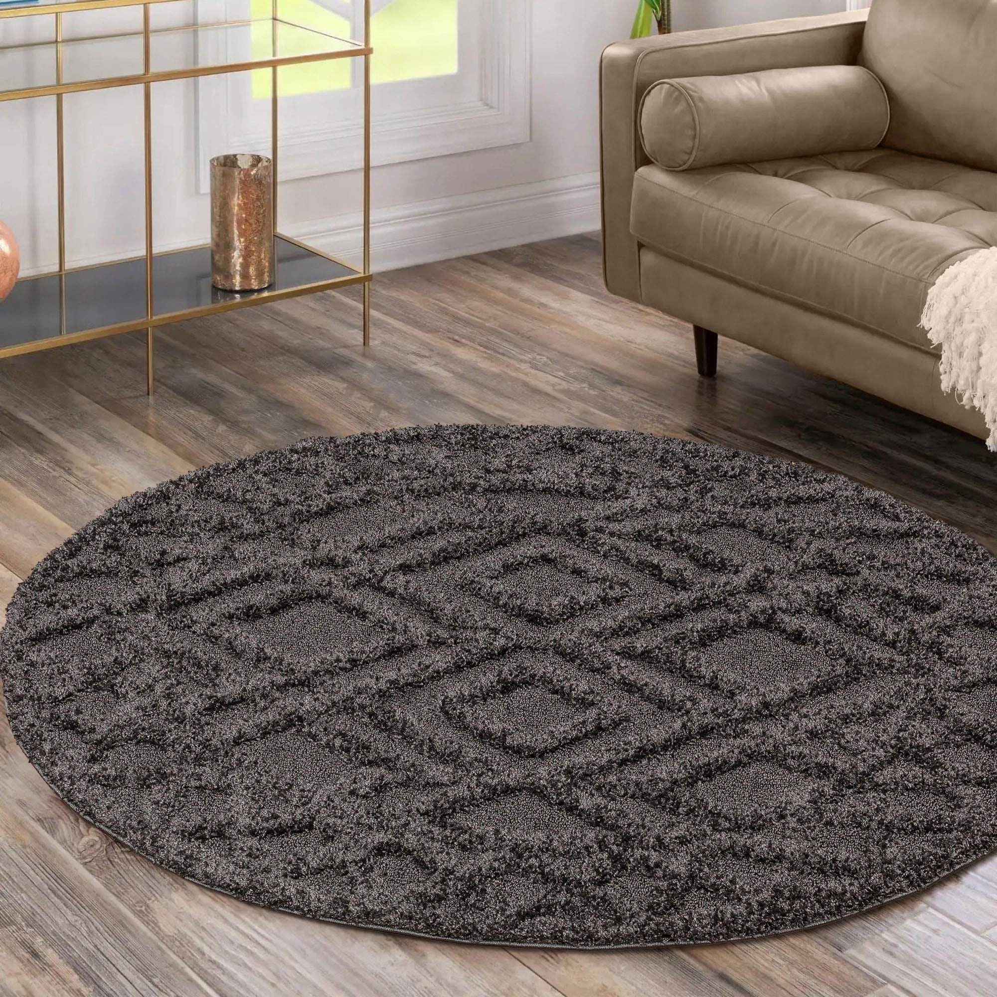 Sanat Hochflor-Teppich "Luxus 3506, auch in Rund erhältlich" rund 30 mm Höhe robuster Langflor, weich, Wohnzimmer, Schlafzimmer