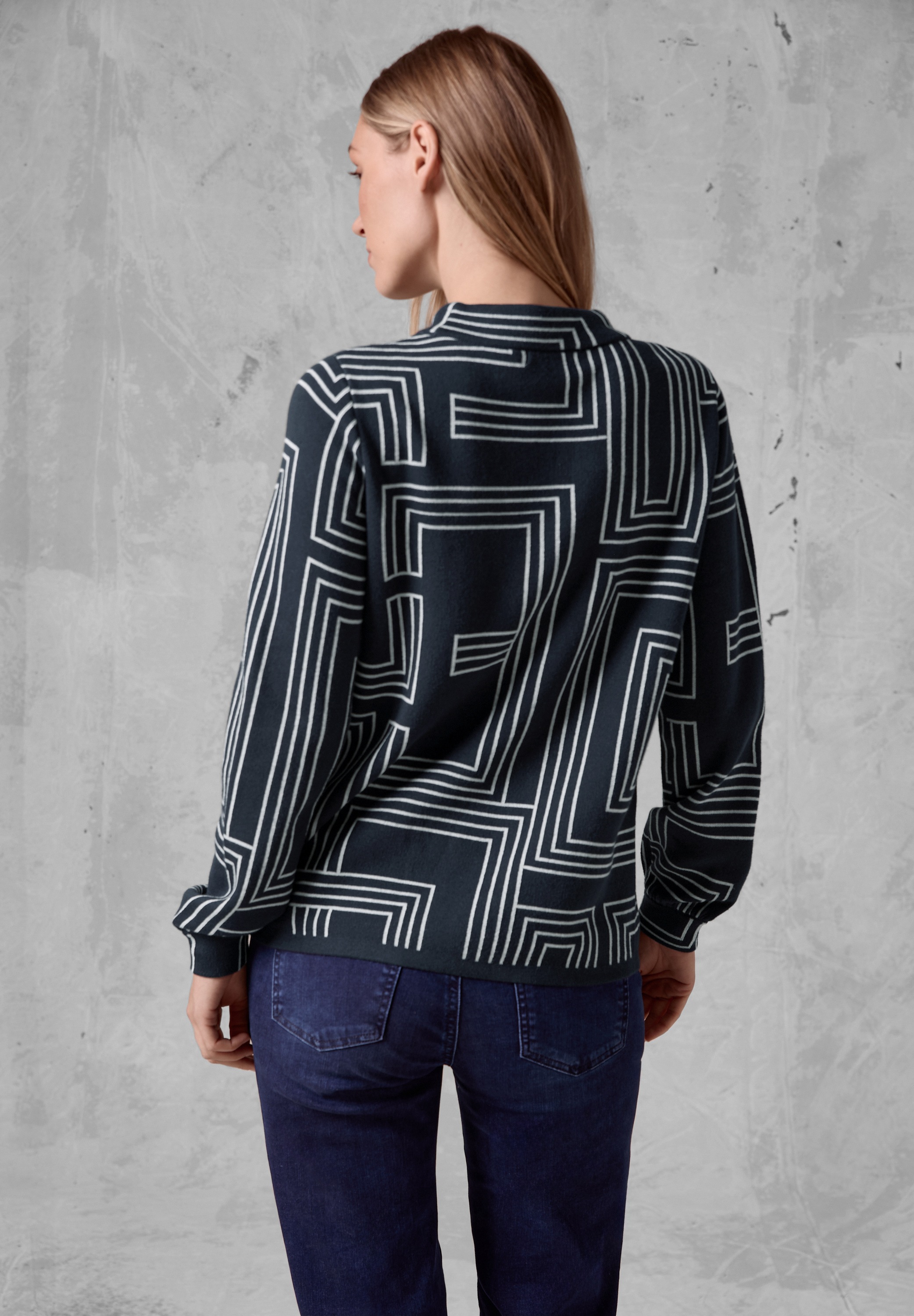 Cecil Strickpullover, mit feinem Streifenmuster
