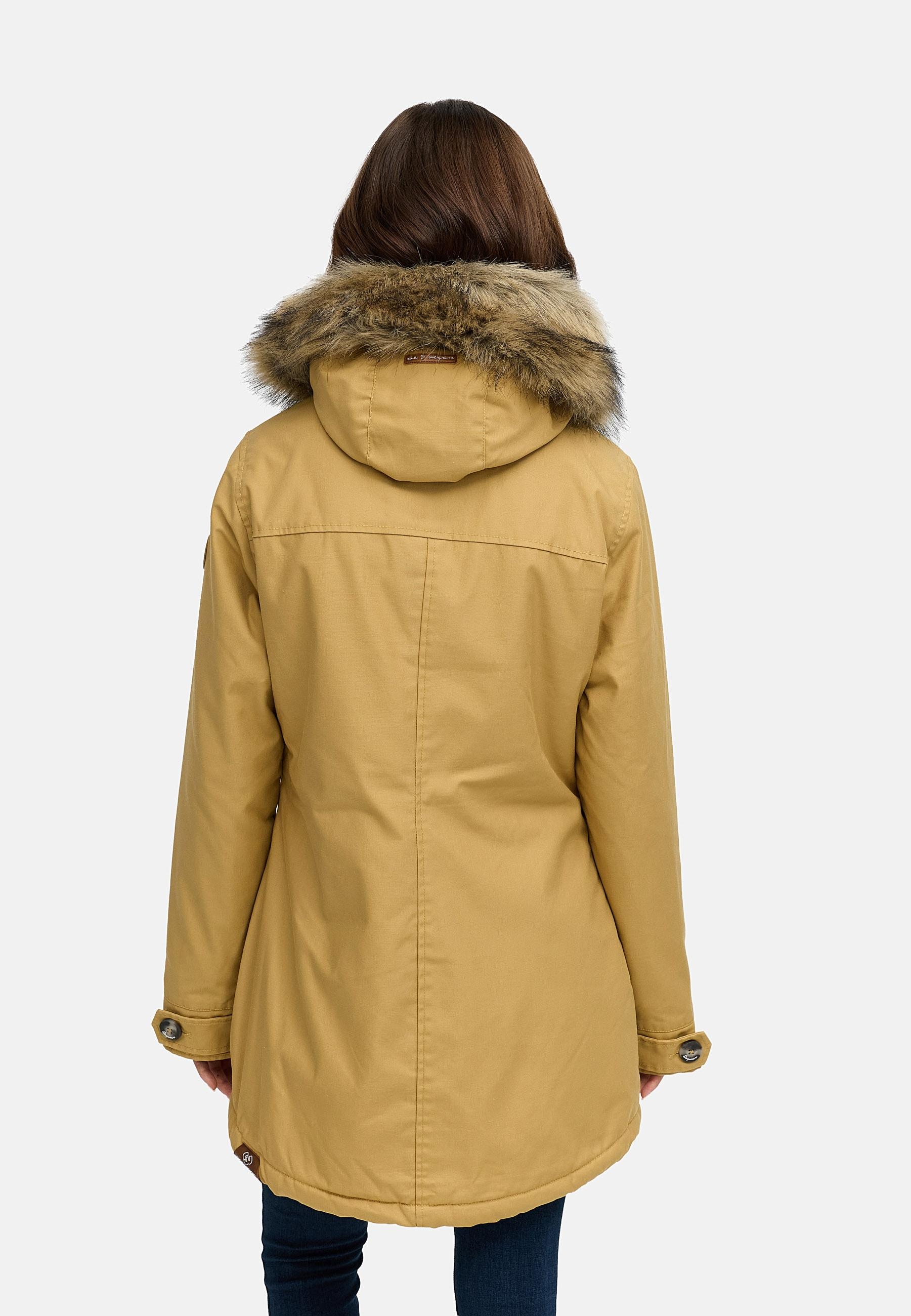 Ragwear Outdoorjacke »Jane YOUMODO«, mit Kapuze, Leicht gefütterte Winterjacke mit Kapuze