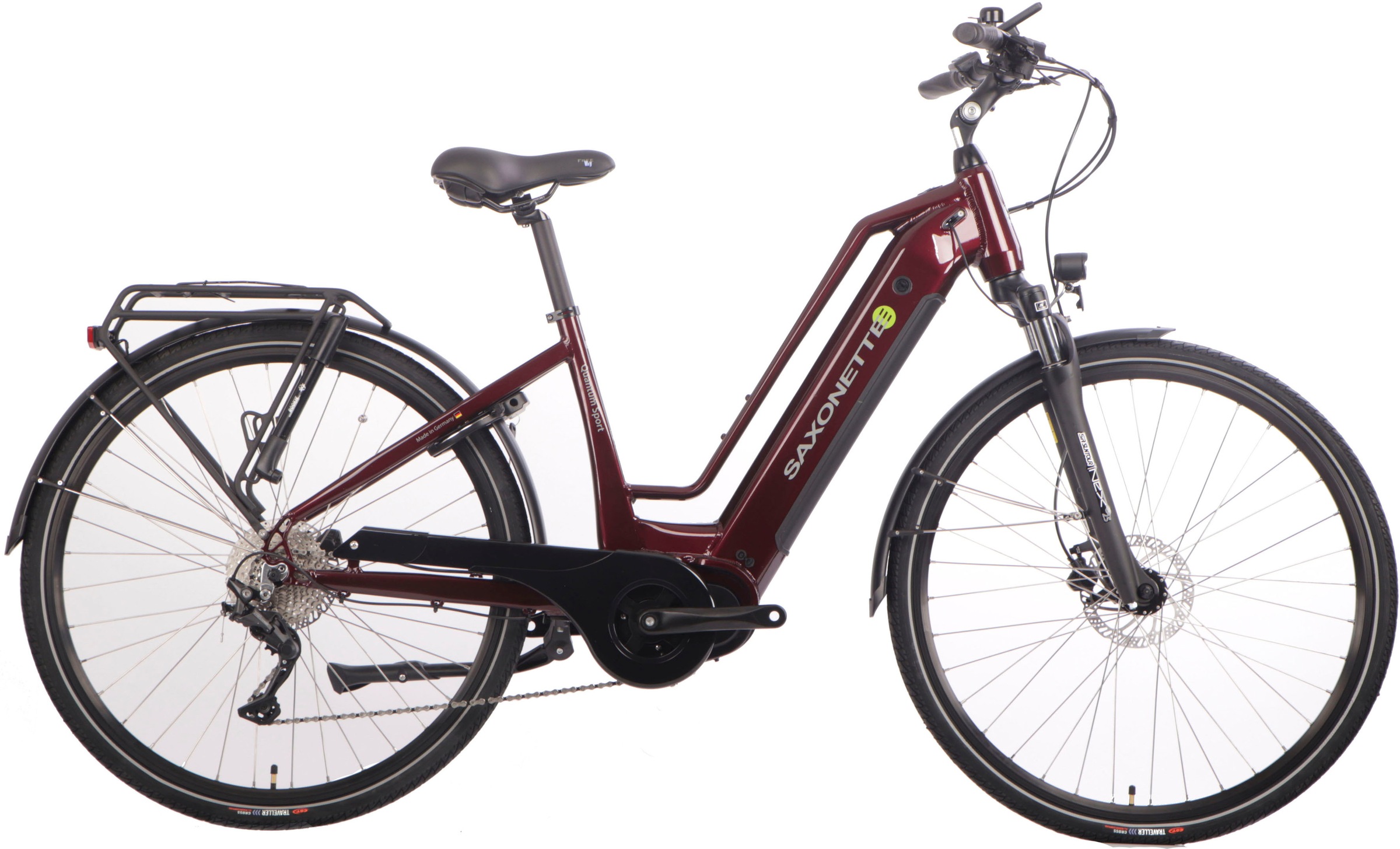 SAXONETTE E-Bike »Quantum Sport«, 10 Gang, Shimano, Mittelmotor 250 W, Pedelec, Elektrofahrrad für Damen u. Herren, Trekkingrad