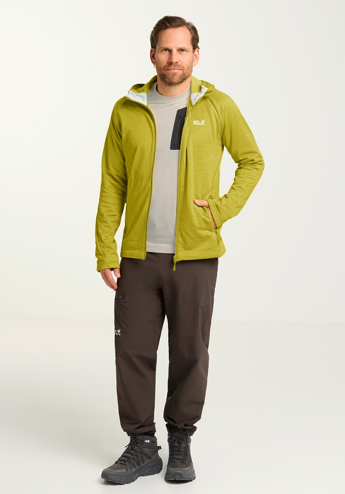 Jack Wolfskin Fleecejacke »PEAK DISTRICT HOODED FZ M«, mit Kapuze