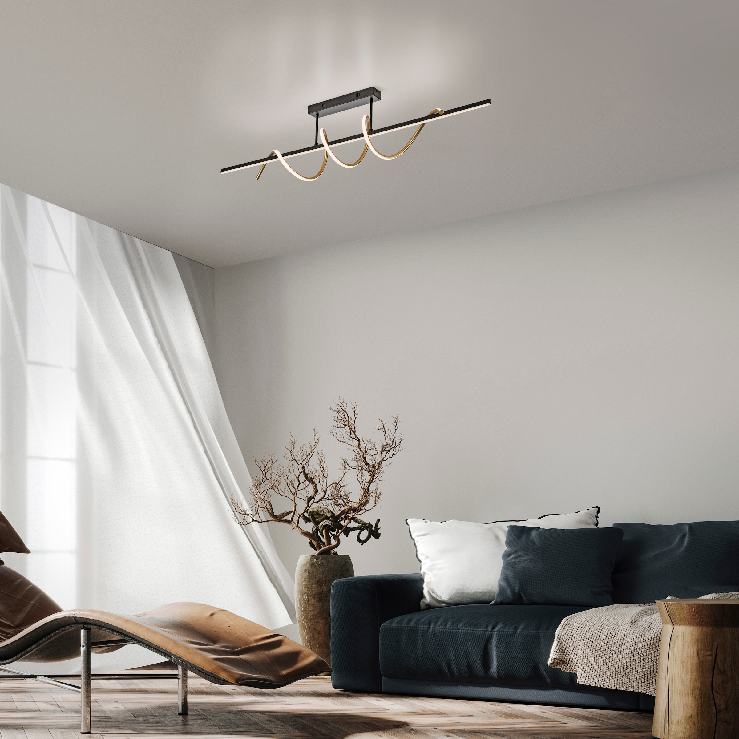 JUST LIGHT Deckenleuchte »EMANDA«, 1 flammig, Leuchtmittel LED-Board | LED fest integriert, LED, dimmbar, Switchmo