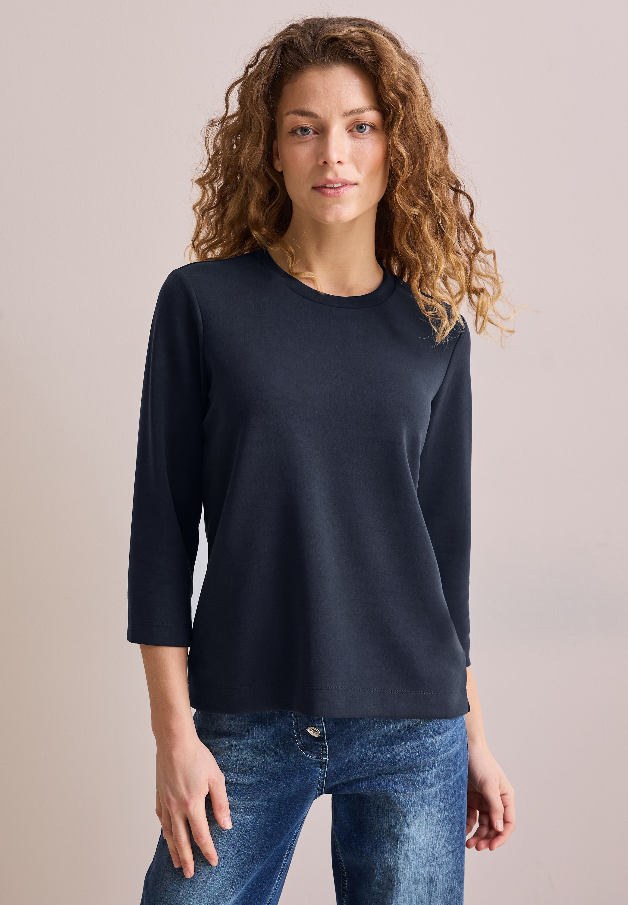 Cecil Rundhalsshirt, mit 3/4 Ärmeln günstig online kaufen