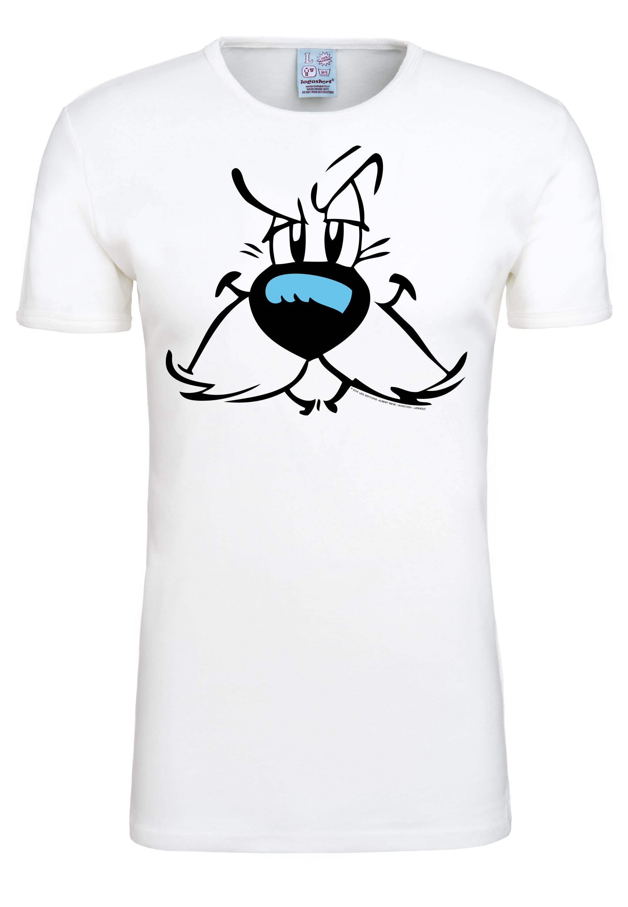T-Shirt LOGOSHIRT "Idefix", Herren, Gr. S, weiß, 100% Baumwolle, bedruckt, normal, Rundhals, Shirts T-Shirt, im lizenzierten Originaldesign 3