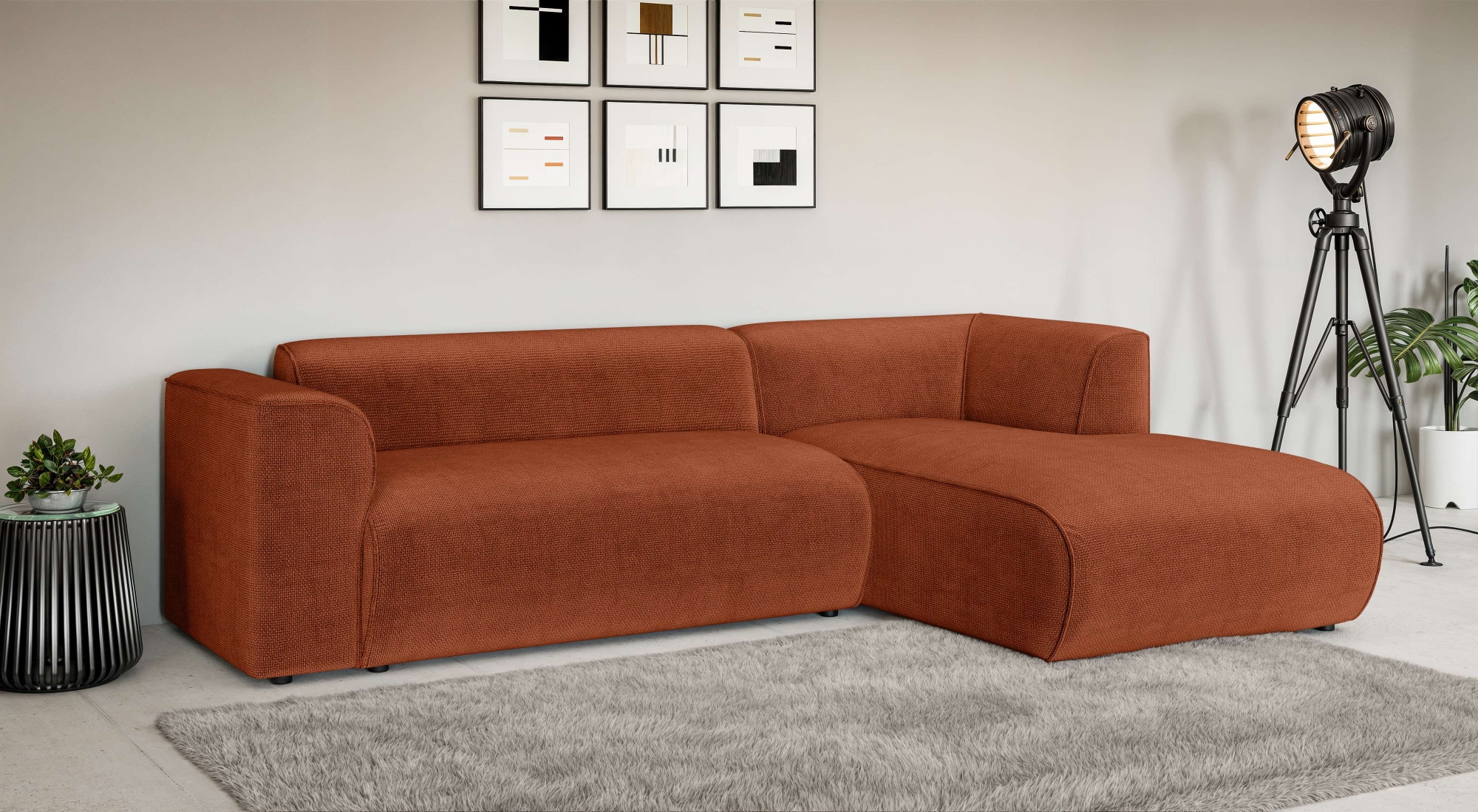 Home affaire Ecksofa "MERID L-Form (257 cm), zeitlos & stilvolles Design," günstig online kaufen