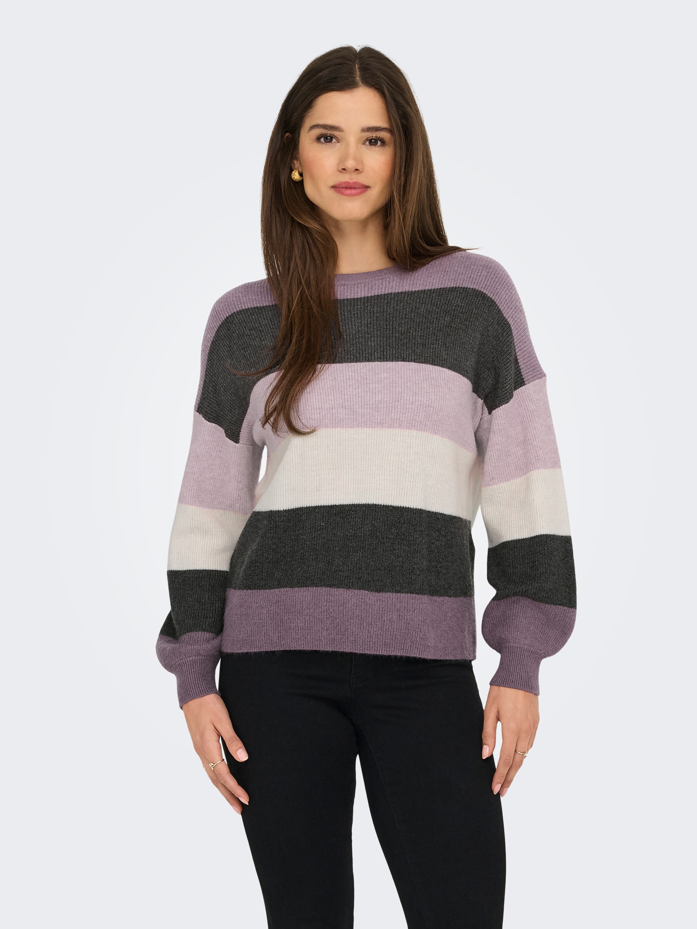 ONLY Strickpullover "ONLATIA L/S STRIPE PULLOVER KNT NOOS" Viskosemischung, günstig online kaufen
