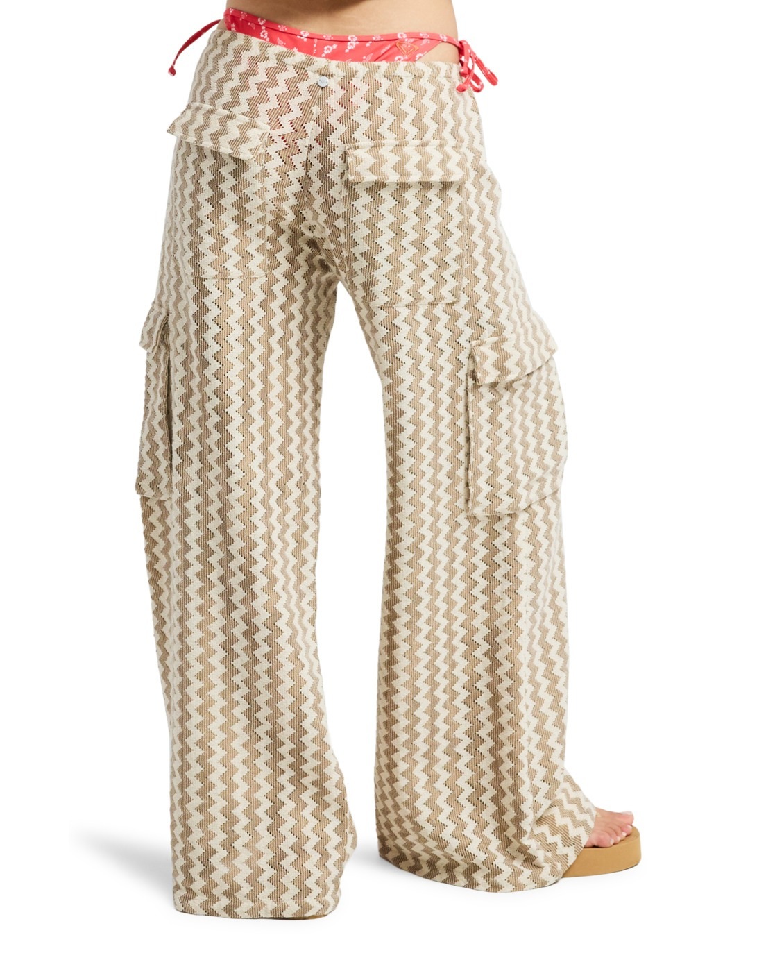 Outdoorhose ROXY "Charm The Snake", Damen, Gr. L, braunie, Obermaterial: 50% Walkfrottier, 50% Microfaser;, Hosen Outdoorhose