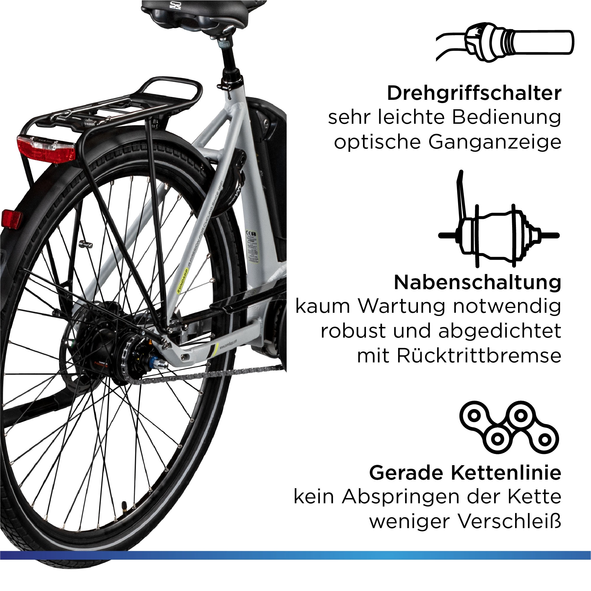 Zündapp E-Bike »X300«, 7 Gang, Shimano, Nexus, Mittelmotor 250 W, Pedelec, Elektrofahrrad für Damen u. Herren