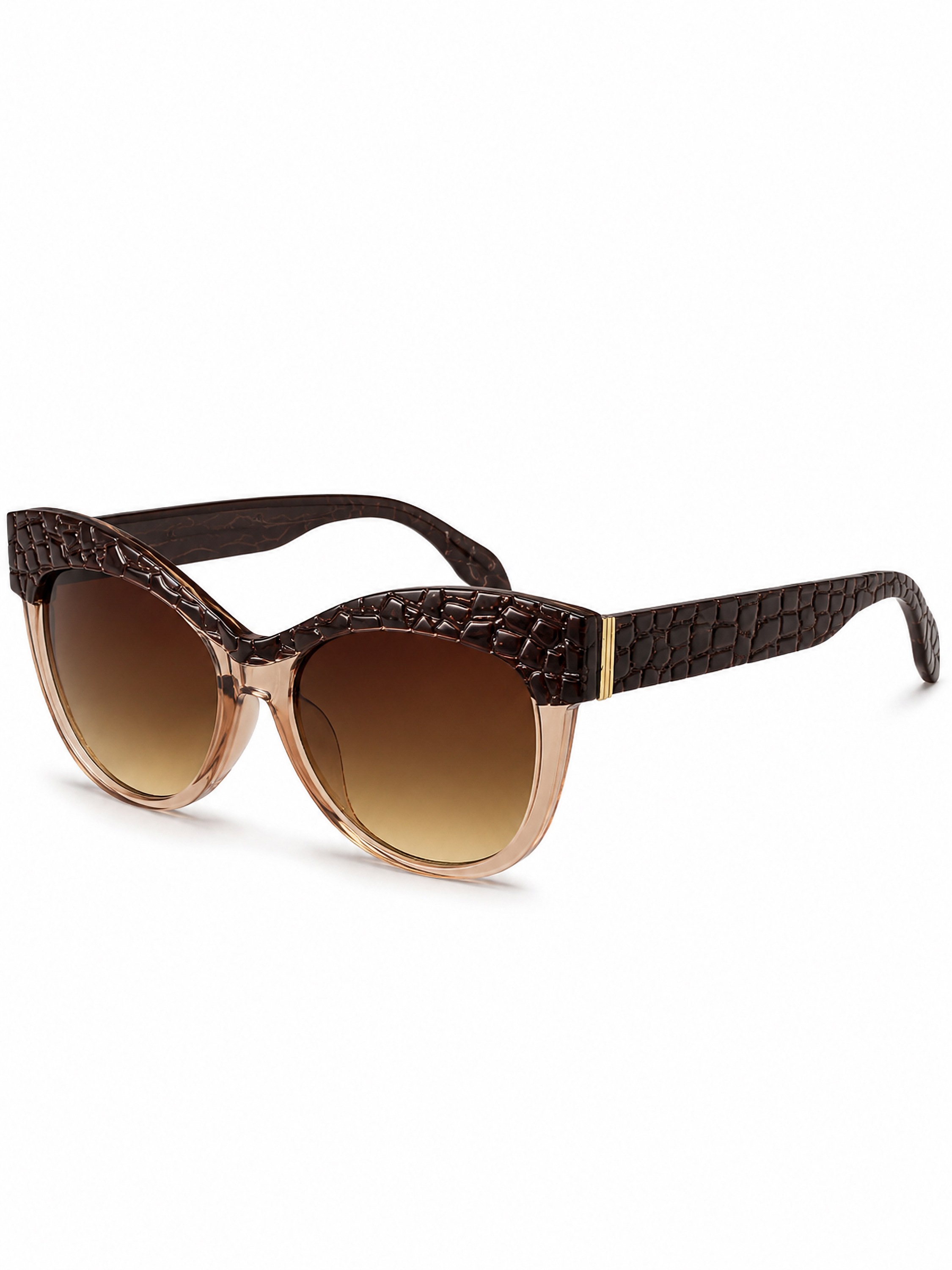 COLLEZIONE ALESSANDRO Sonnenbrille "Kroko" mit Krokobesatz