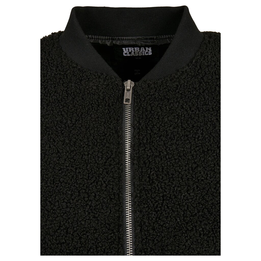 URBAN CLASSICS Bomberjacke »Damen Ladies Oversized Sherpa Bomber Jacket«, (1 St.), ohne Kapuze