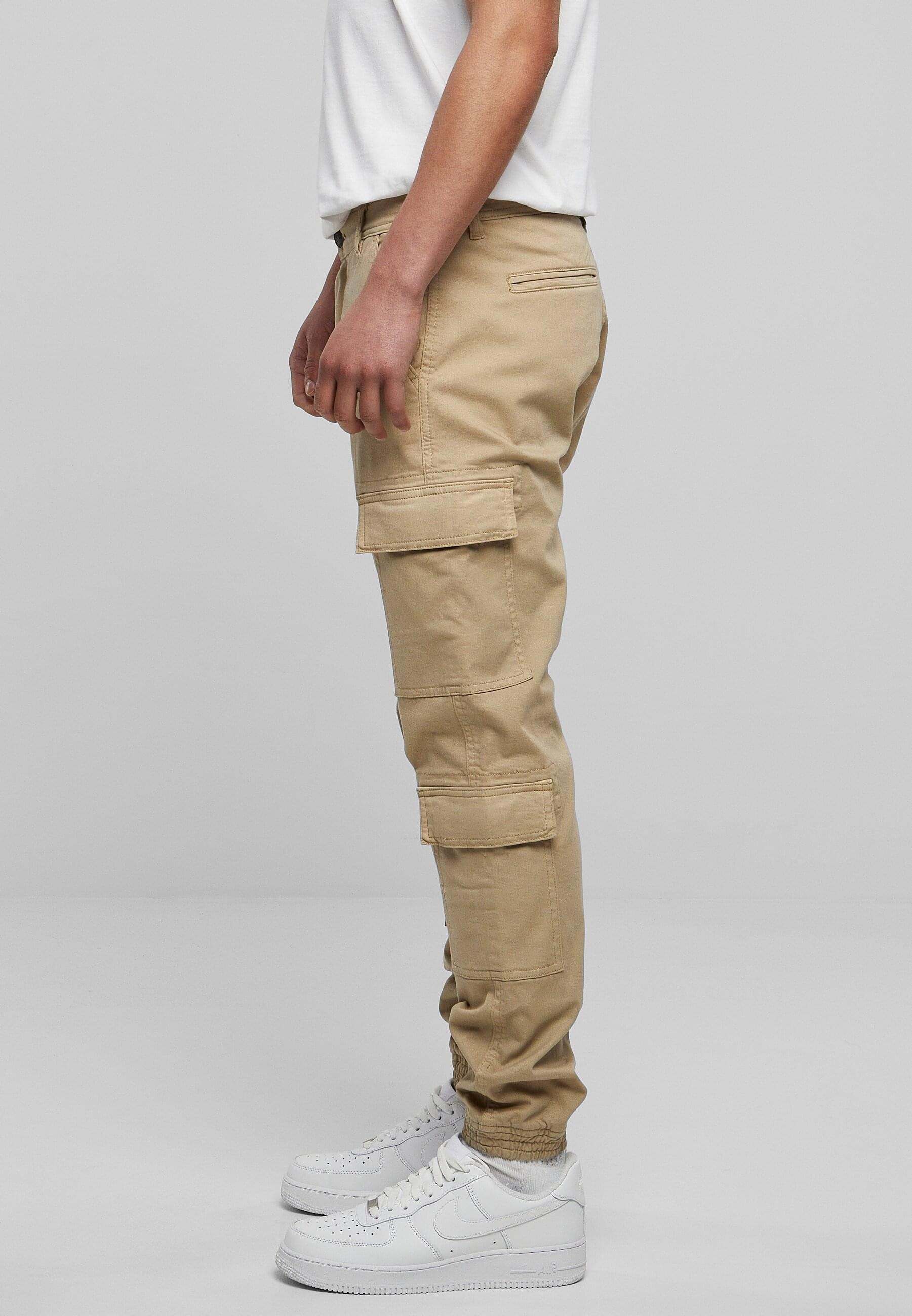 URBAN CLASSICS Stoffhose »Urban Classics Herren Double Cargo Twill Jogging Pants«, (1 tlg.)
