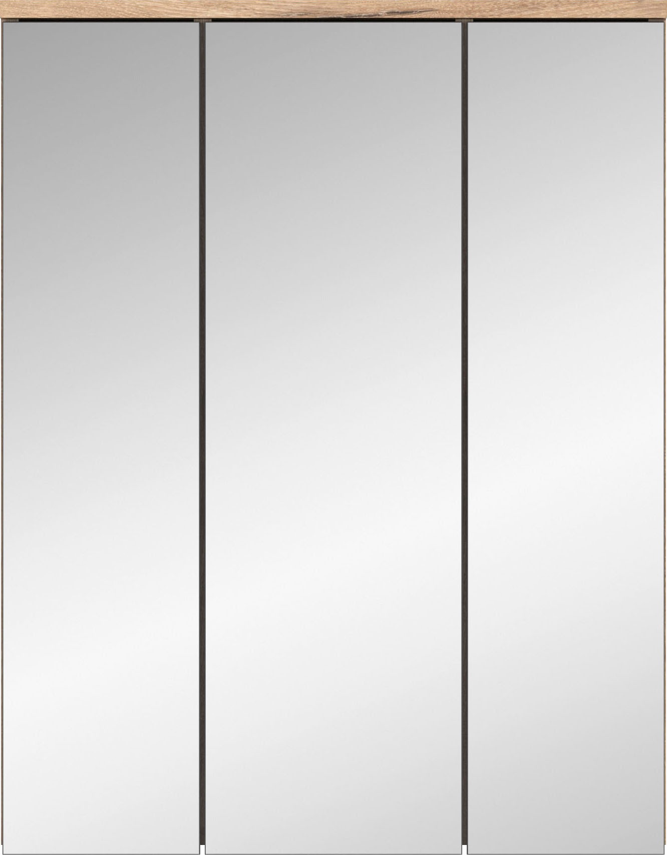 Thumbnail - welltime Badezimmerspiegelschrank "Riga, Breite 60cm, 3 Spiegeltüren, 9 Fächer, 6 Einlegeböden" Badmöbel, Badschrank, Sc...