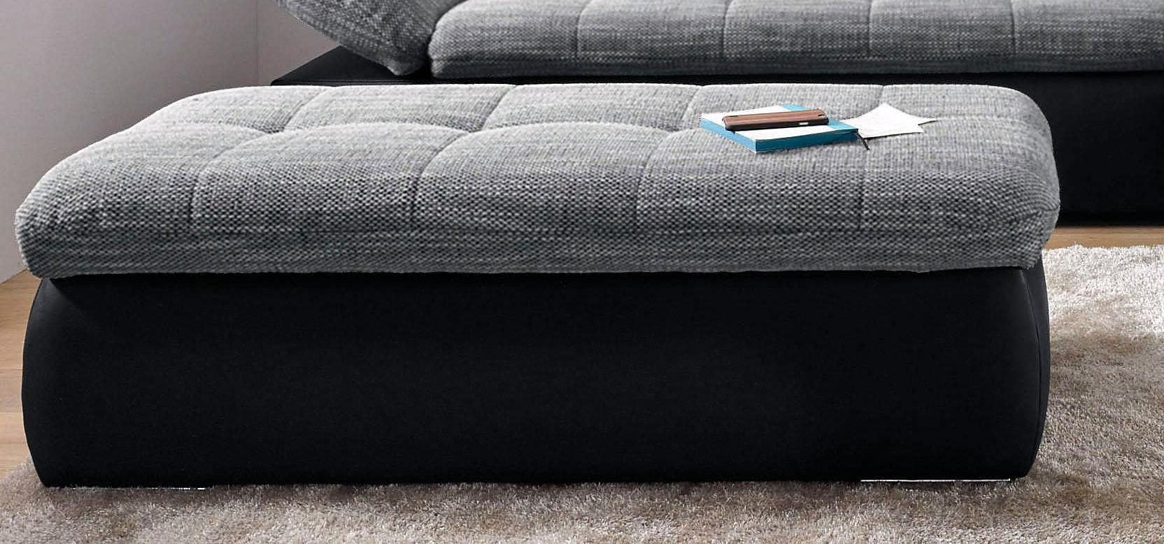 DOMO collection Polsterhocker "MORIC 136x64 cm, praktisch und komfortabel" inklusive Stauraum