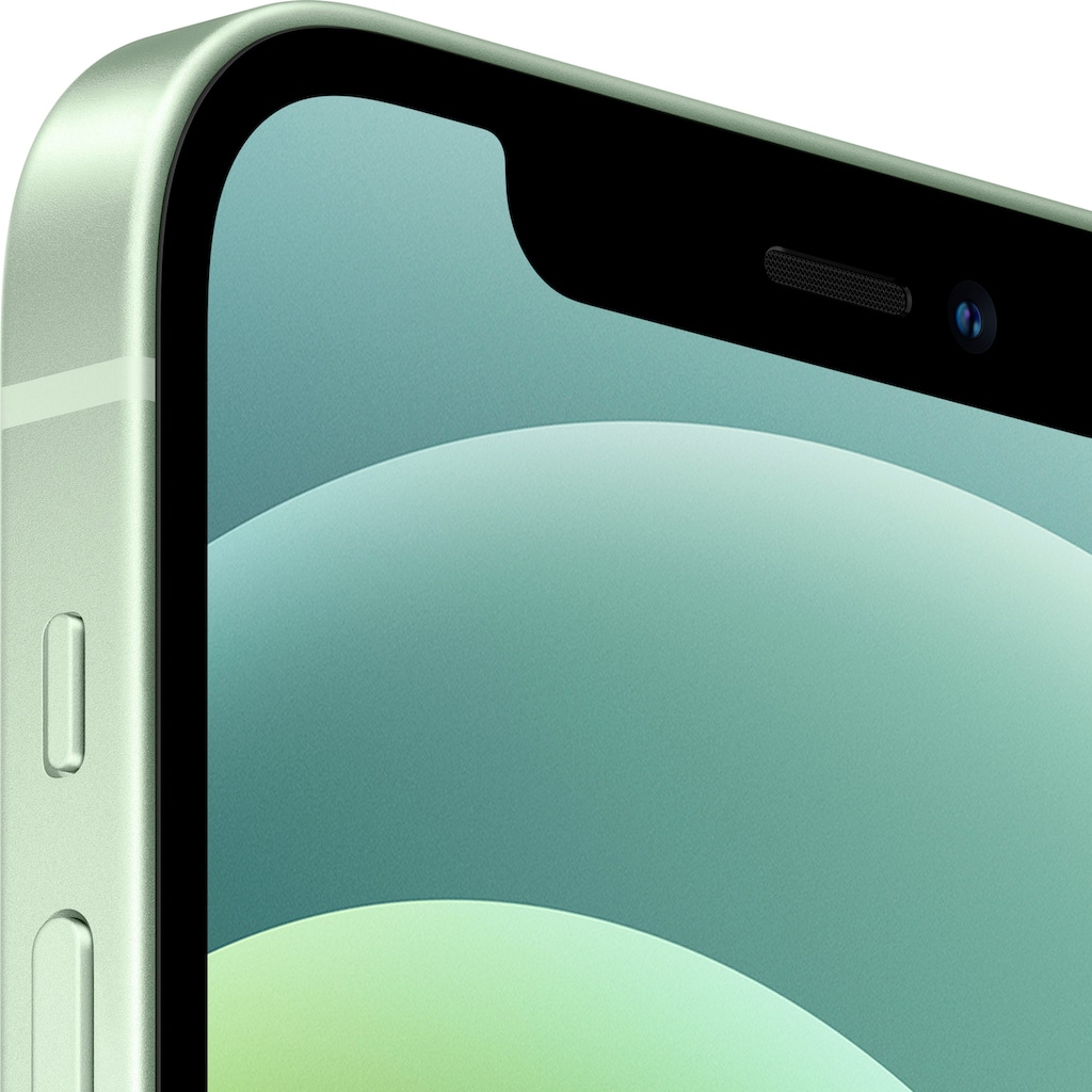 Apple Smartphone »iPhone 12 128GB«, grün, 15,5 cm/6,1 Zoll, 128 GB Speicherplatz, 12 MP Kamera, ohne Strom Adapter und Kopfhörer, kompatibel mit AirPods, Earpods